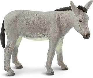 Safari Ltd. Donkey Figurine - Lifelike 4" Farm Animal Figure - Educational Toy for Boys, Girls, and Kids Ages 3+