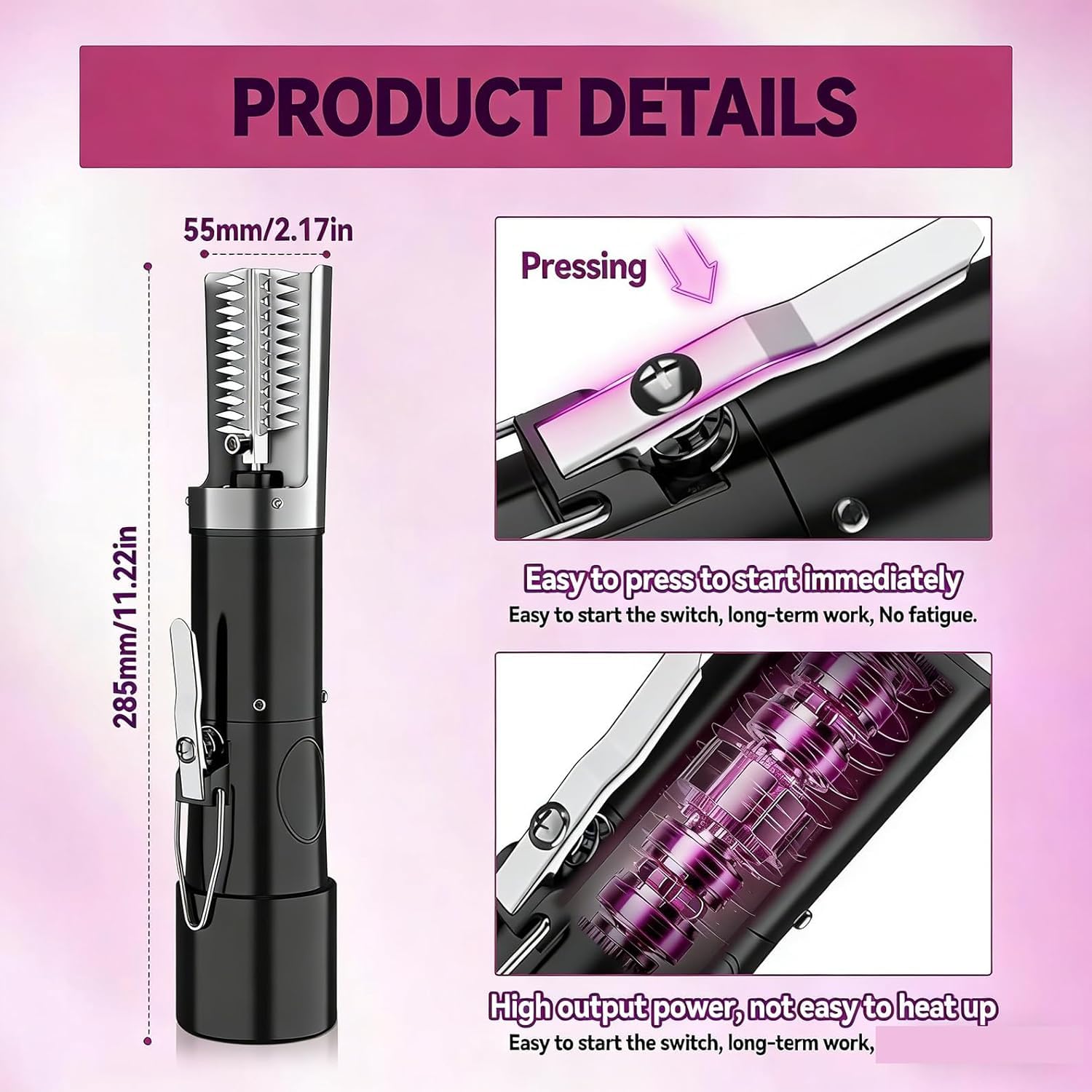 Scaler elettrico senza fili, ricaricabile, motore brushless con anima in rame, include lama extra e batteria per scalare senza sforzo, ideale per uso domestico e professionale