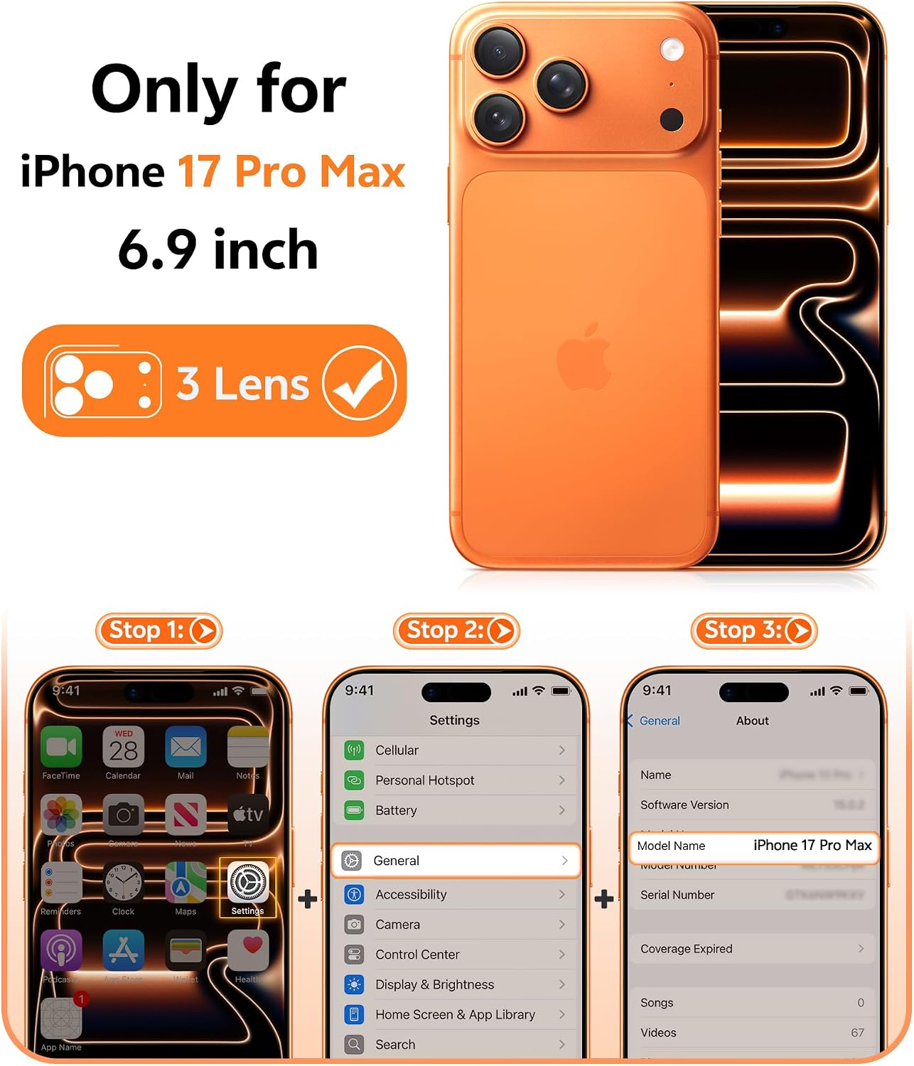 FNTCASE for iPhone 17 Pro Max Case Brown: Compatible with MagSafe | With Screen Protector, Magnetic Camera Protection Slim Protective, 14FT Military Grade Drop Tested, Matte Shockproof Cover