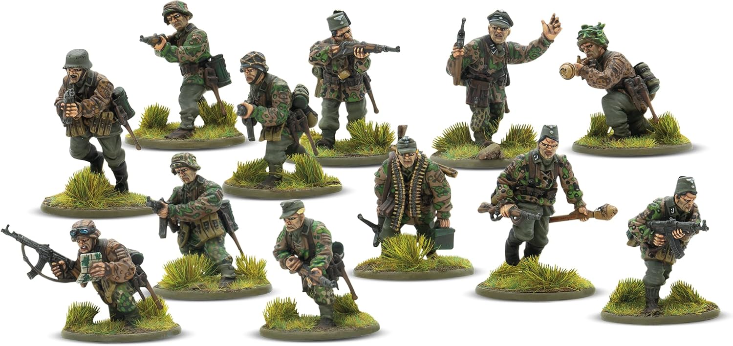 Warlord Games Waffen-SS - 28mm Scale Plastic Miniatures for Bolt Action Highly Detailed World War 2 Miniatures for Table-top Wargaming