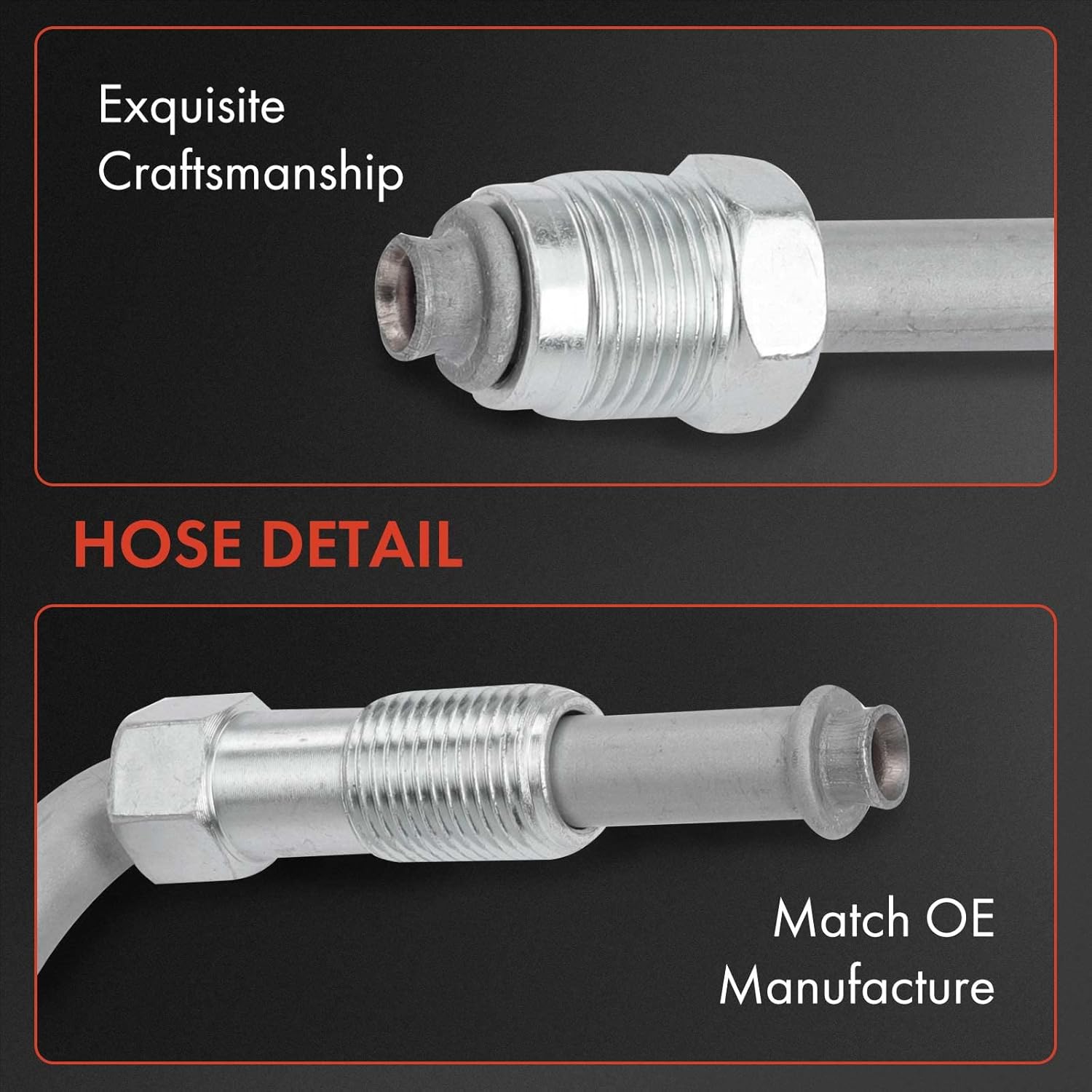 A-Premium Power Steering Pressure Hose Line Assembly Compatible with Jeep Liberty 2006-2007, 3.7L, with O-ring & Washer, Pump to Gear/Rack