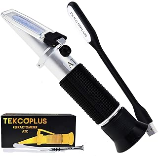 High Accuracy Refractometer Salt Concentration 0-28% Brine Salinity Refractometer with 0.2% Division Automatic Temperature Compensation (ATC) Refractometer