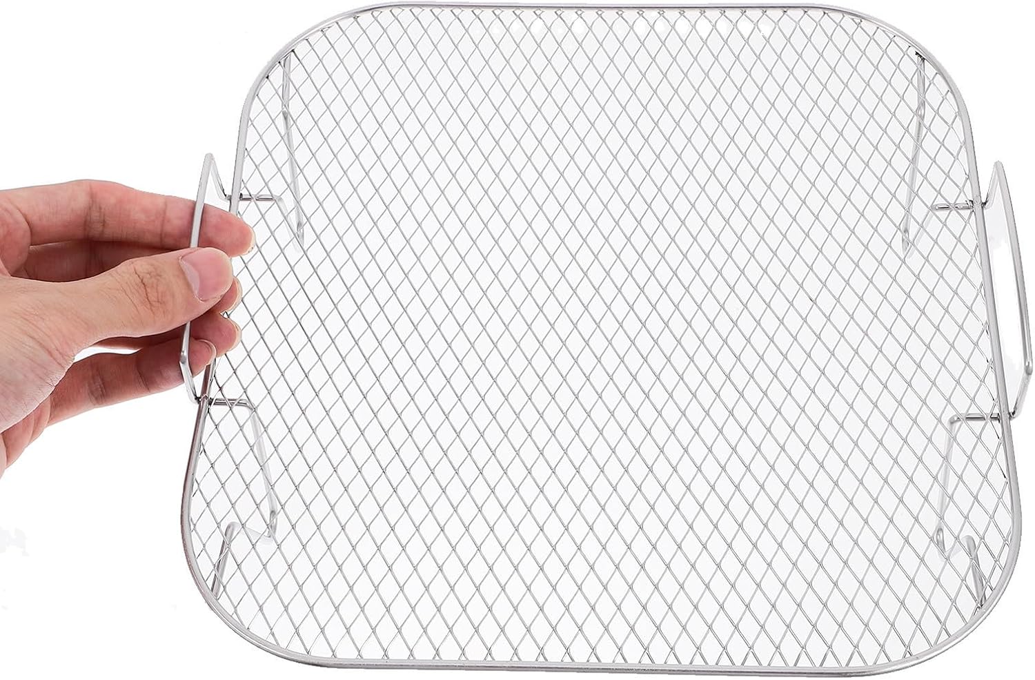 Stainless Steel Air Fryer Grilling Rack with Steaming Design