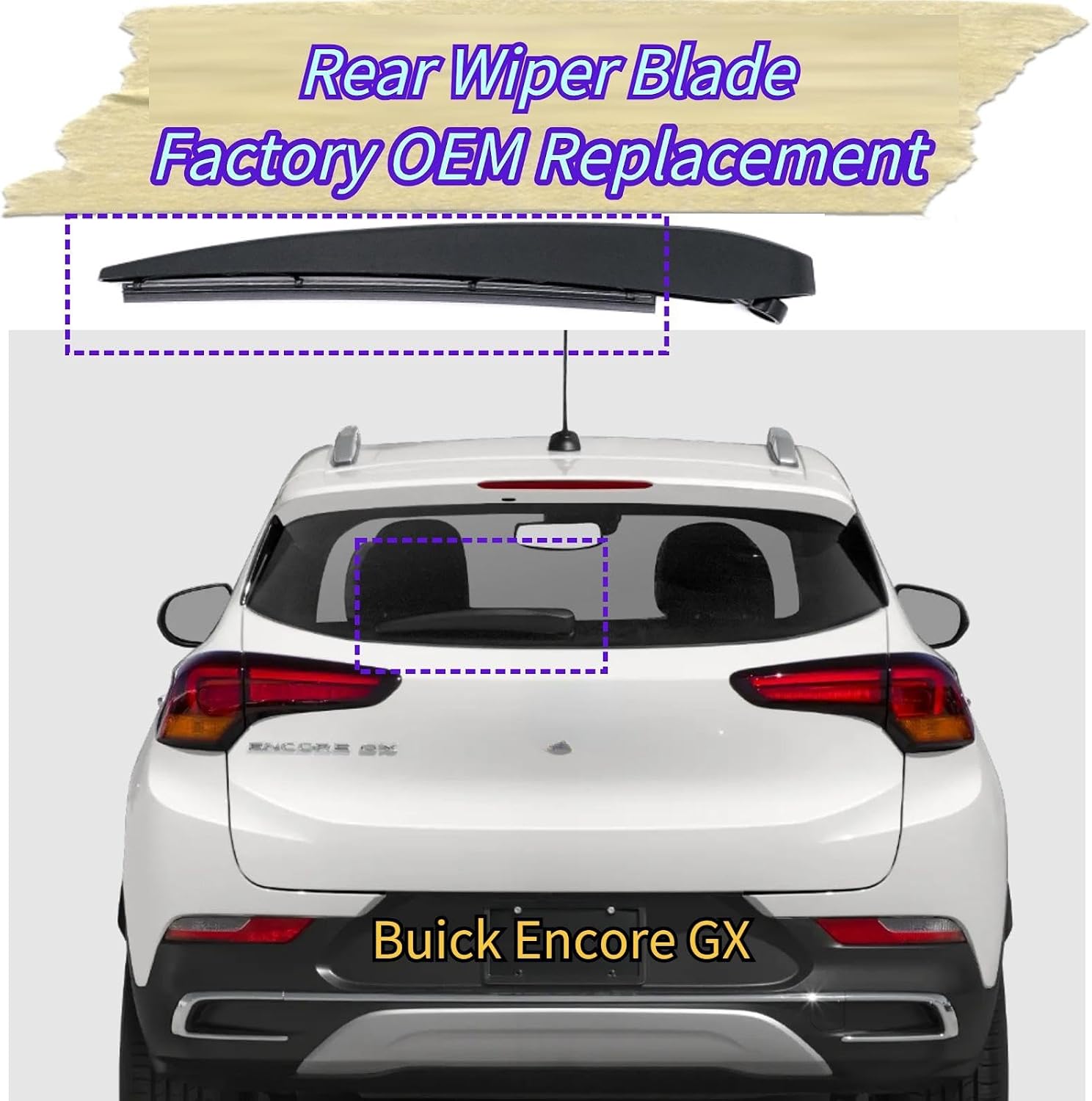 Rear Wiper Blade for Buick Encore GX 2020 2021 | Exact Fit Essence Preferred Select Models | OEM Replacement Rear Back Windshield Wiper Blade
