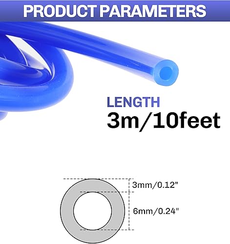 Miniatura 2 de bylikeho Tubo de vacío de 10 pies, línea de manguera de vacío de silicona de alto rendimiento, accesorios de automóvil, manguera de diámetro