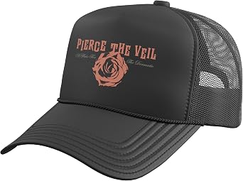 Official Pierce The Veil A Flair for The Dramatic Rose Trucker Hat with Adjustable Mesh Back