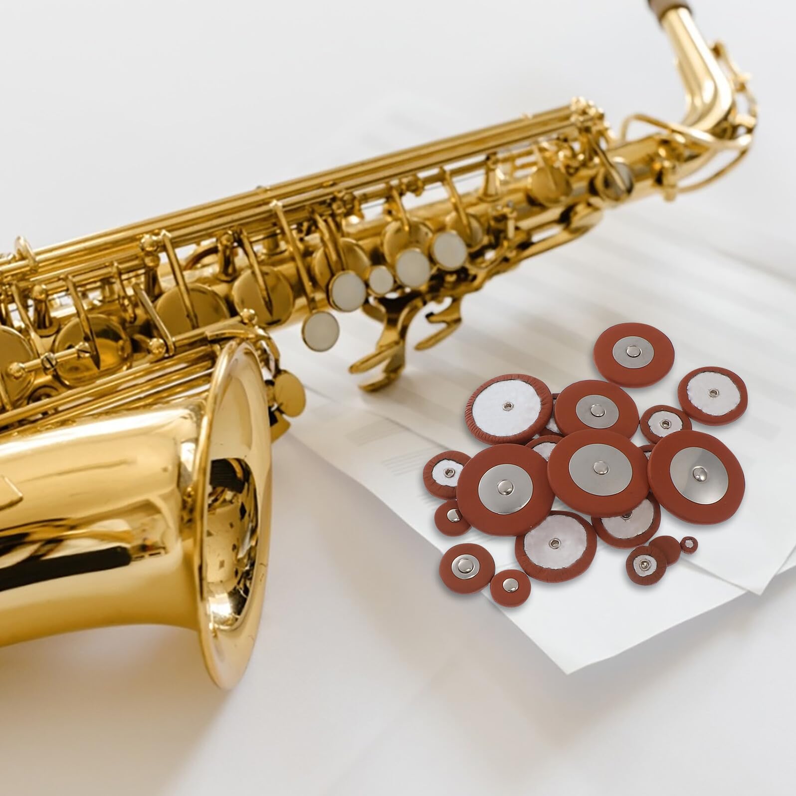 Kit Completo di Riparazione per Sax Contralto con Viti e Molle Assortite Accessori Durevoli per Manutenzione Sax e Sostituzione Parti Danneggiate per Musicisti Professionisti e