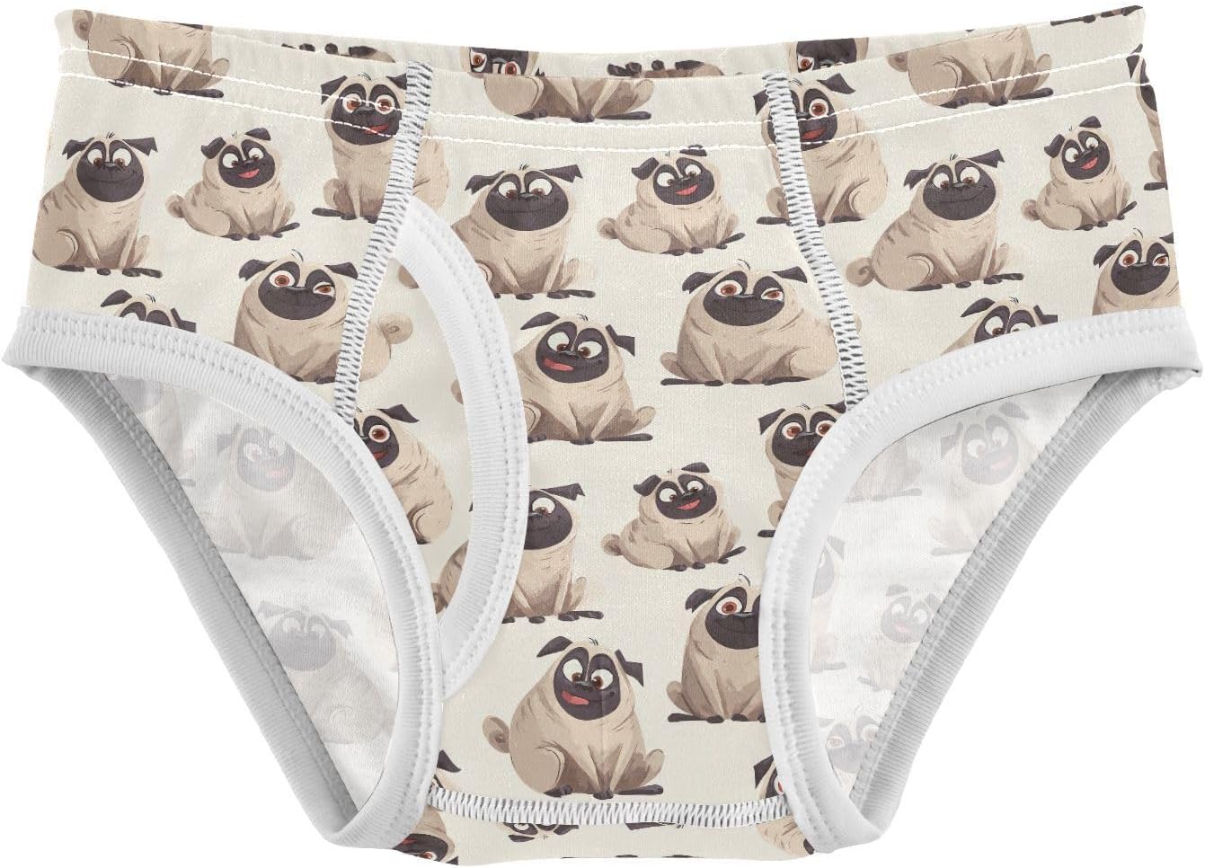 visesunny Boys Training Underwear Funny Pug Dog Breathe Cotton Potty Briefs Size 2T-8Y for Toddler