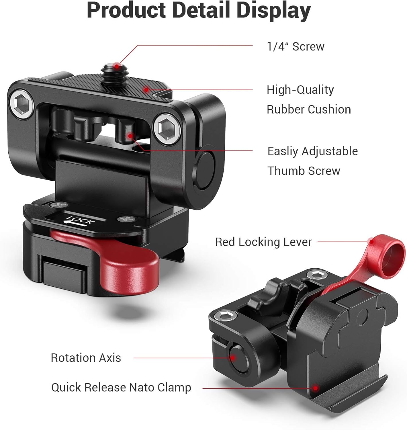Best Deal Cheap 🛒 SMALLRIG Field Monitor Holder Mount with Quick Release NATO Clamp - 2100