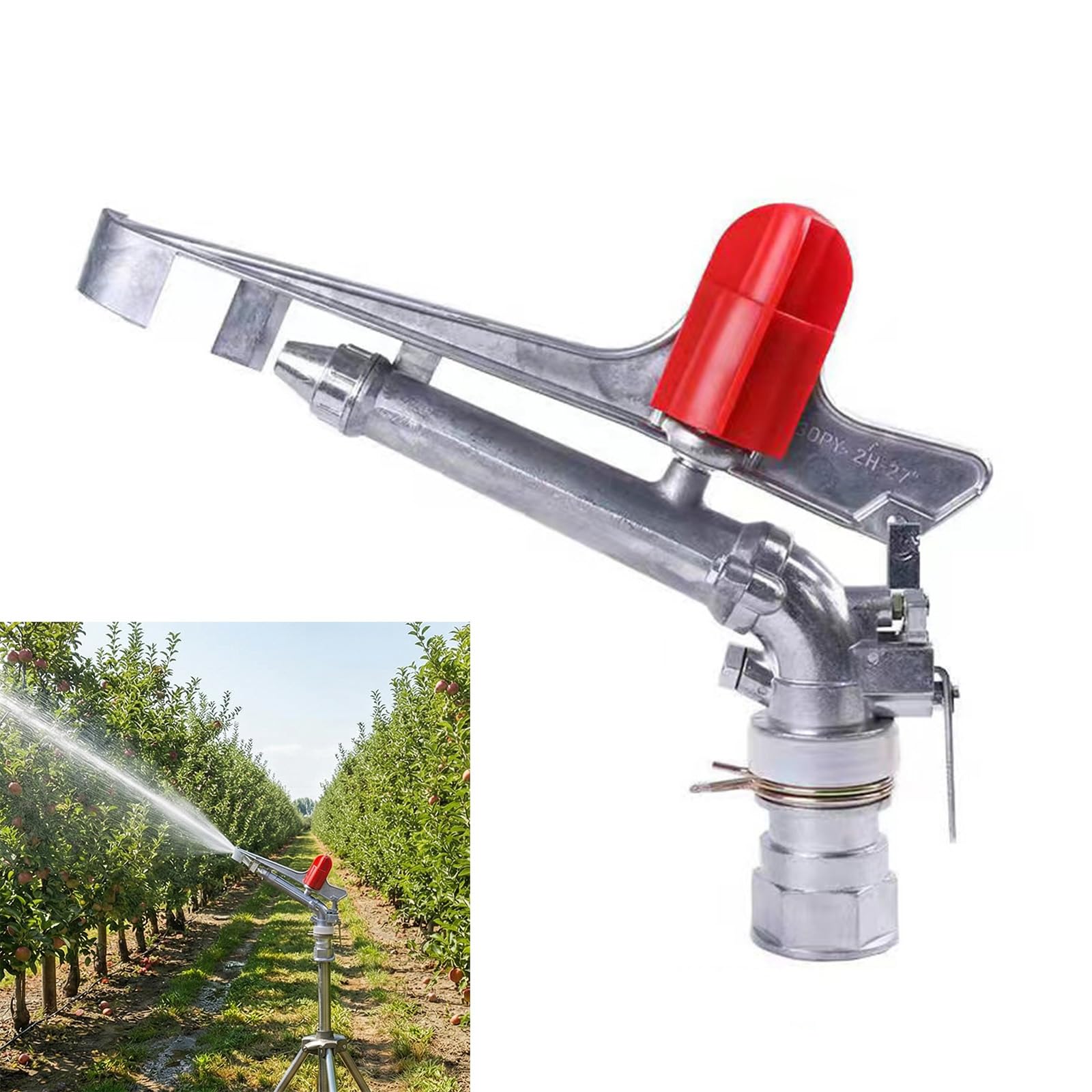 Rociador de riego agrícola de aluminio, aspersor de riego agrícola, supresión de riego, accesorios de jardín, plantas flexibles