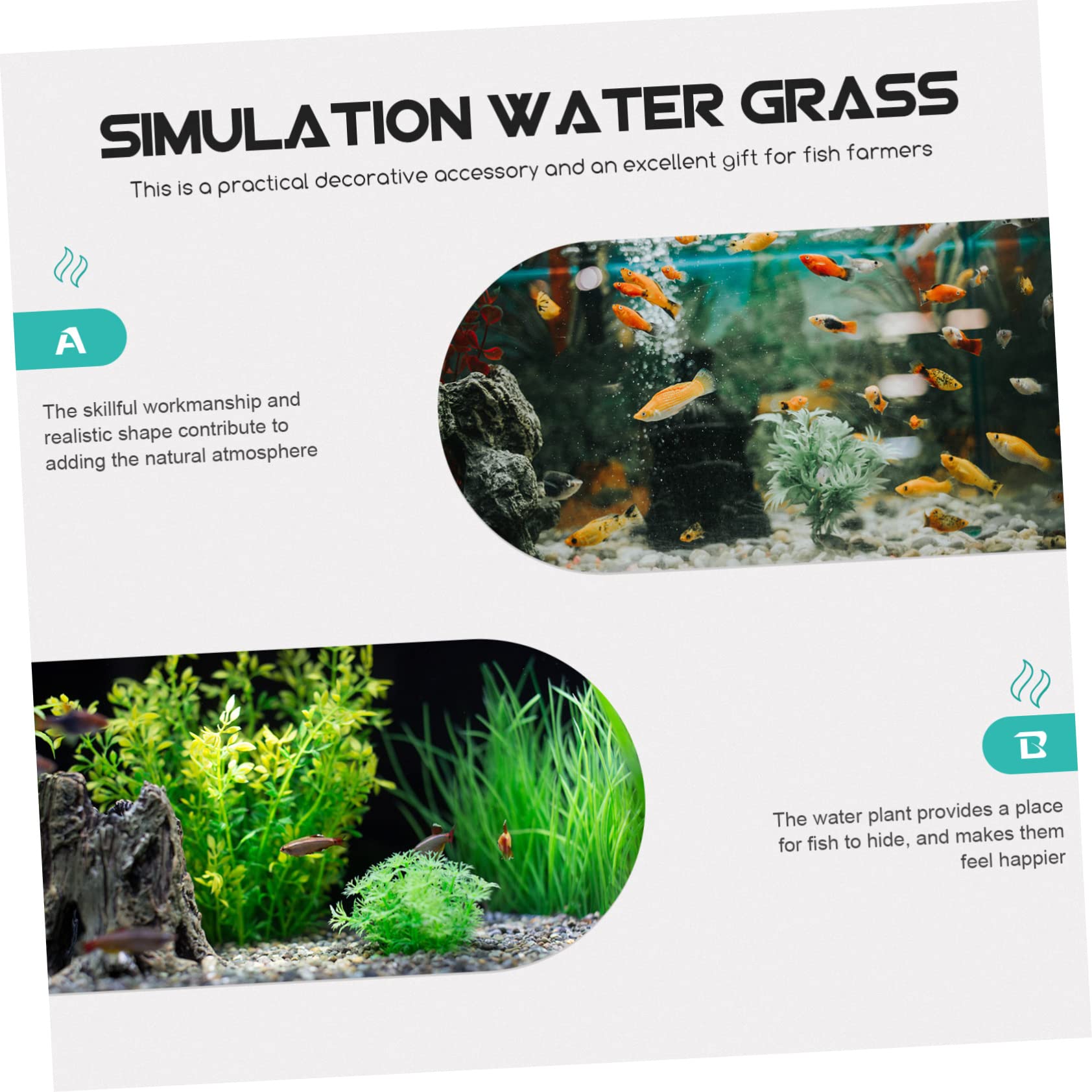 Toddmomy 5piezas Planta Artificial para Acuario y Terrario Decoración Acuática Lifelike De Plástico Adorno para Pecera y Espacio De Mascotas Natural y Agradable para Peces y Reptiles