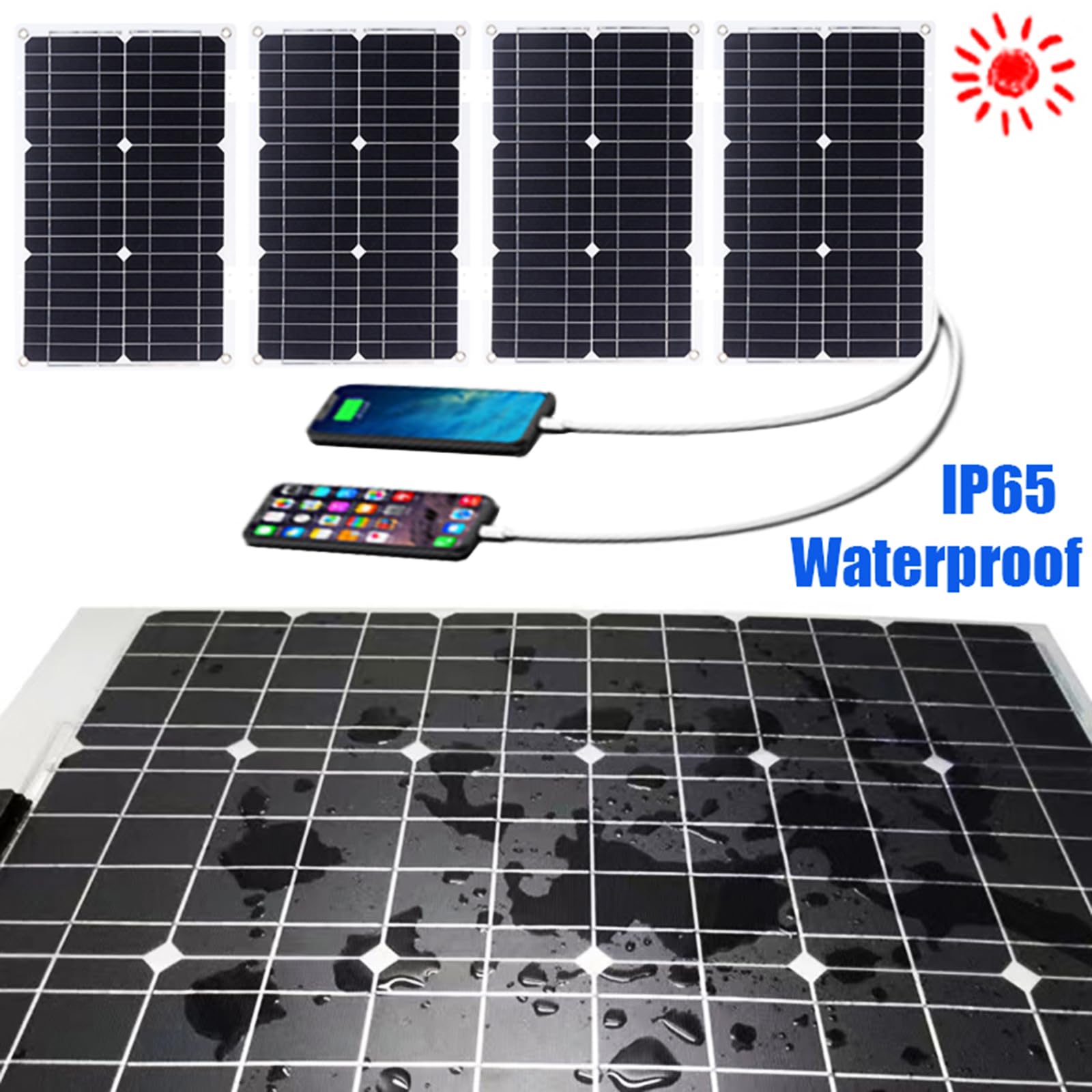 Kit di energia solare off-grid da 10000 W con inverter sinusoidale puro e controller PWM da 50 A(100W)