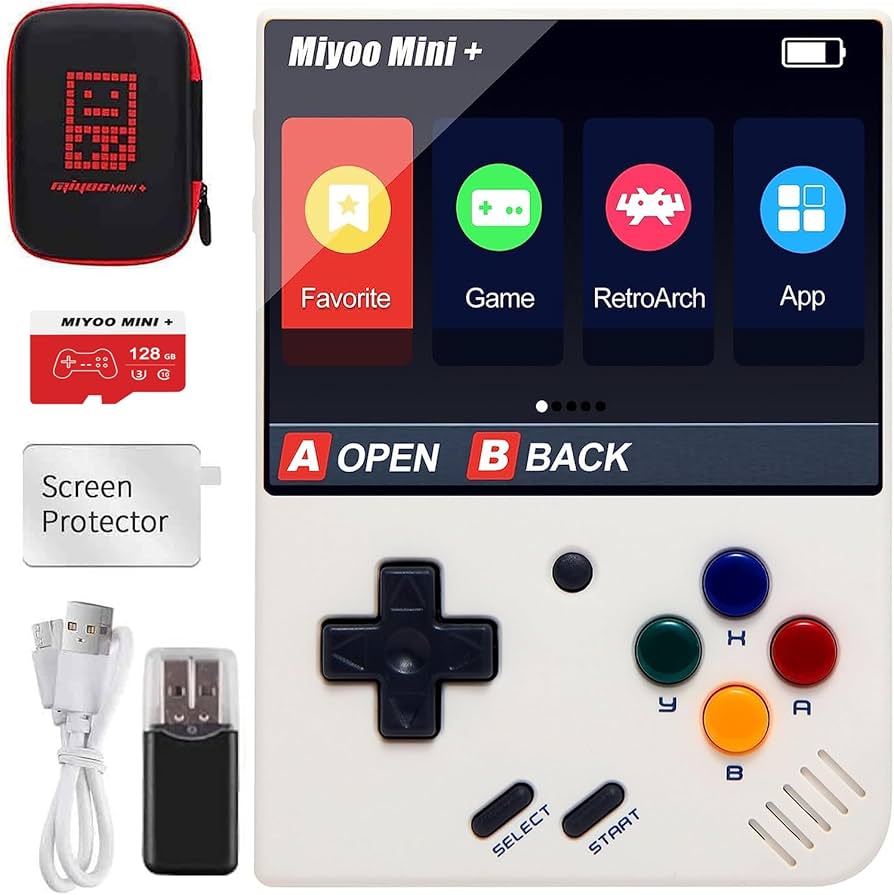 Miyoo Mini Plus microSD 64GB付き Amazon.co.jp: Miyoo mini plusポータブルレトロハンドヘルド