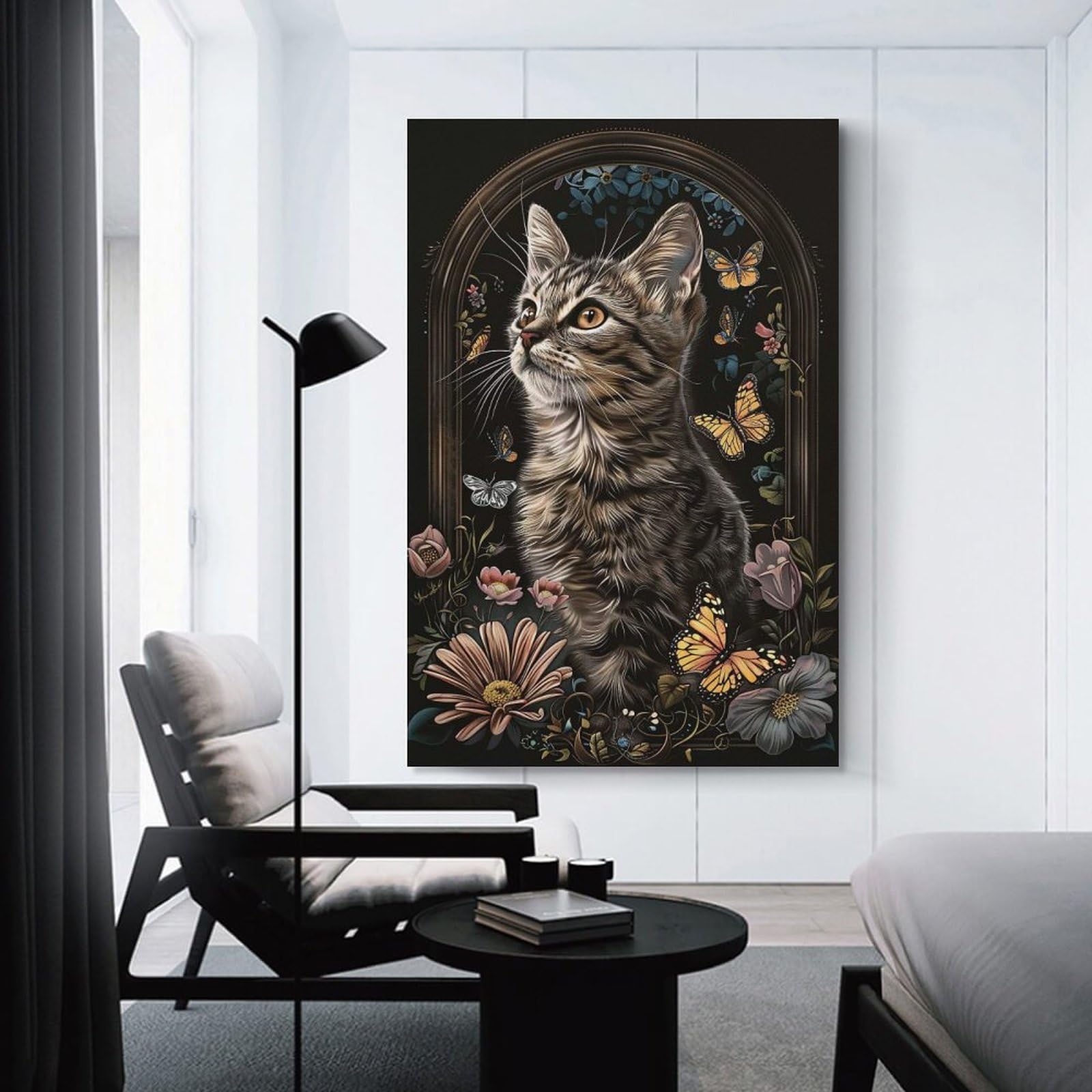 Junmoney European Shorthair Canvas Art Print, 24x36inch(60x90cm), for Wall Displays, Bedrooms Or Room Updates, Home Wall Art for Statement Displays