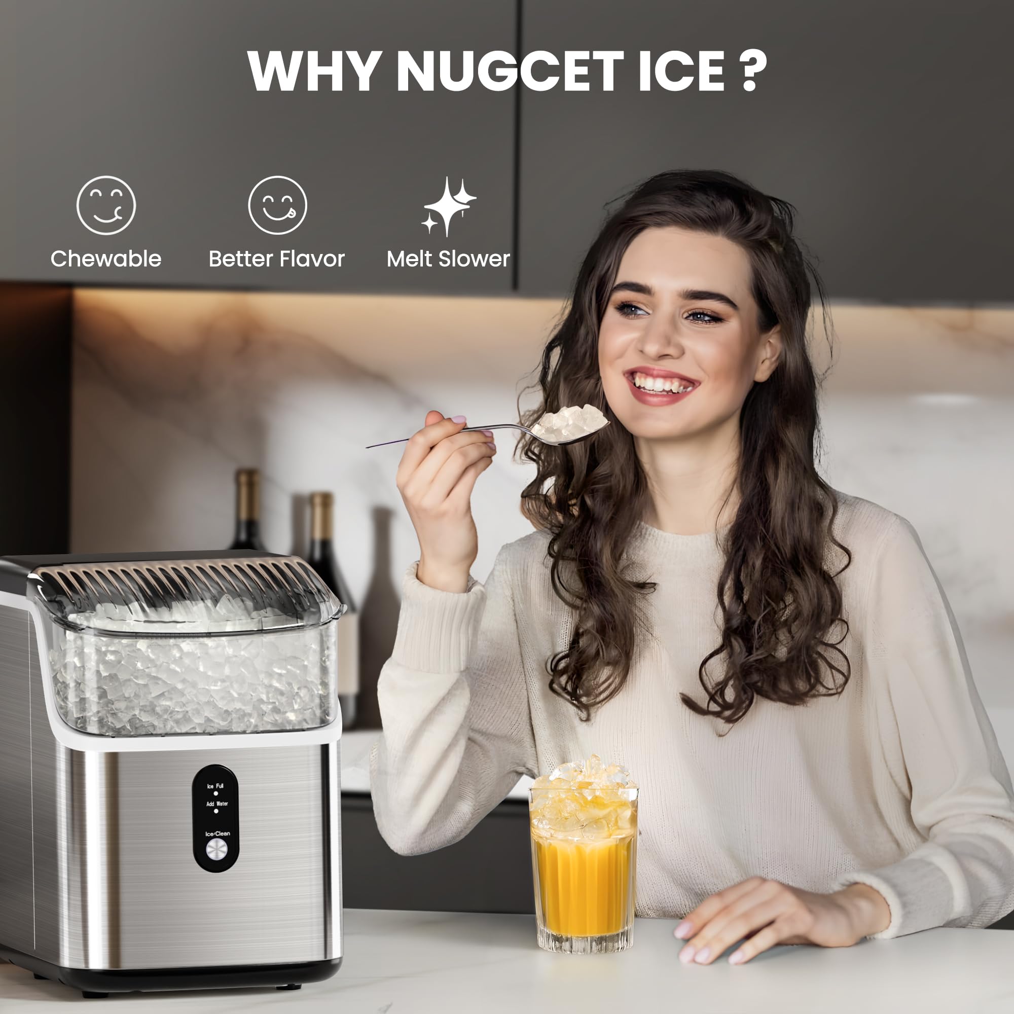 Electactic Ice Maker Countertop, Ice Machine on Fridge.com