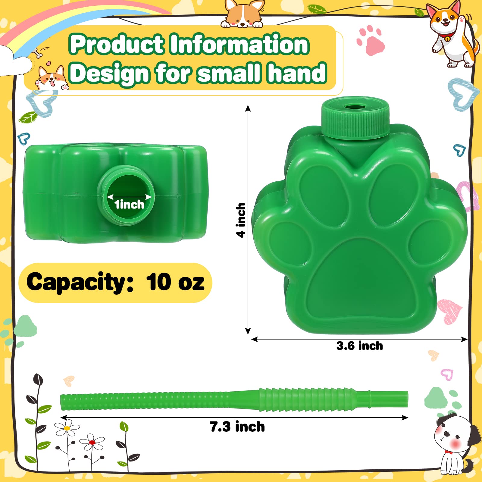 Lot de 12 gobelets en plastique avec couvercles en forme de patte de chien pour enfants, animaux domestiques, accessoires de fête d'anniversaire (283,5 g)