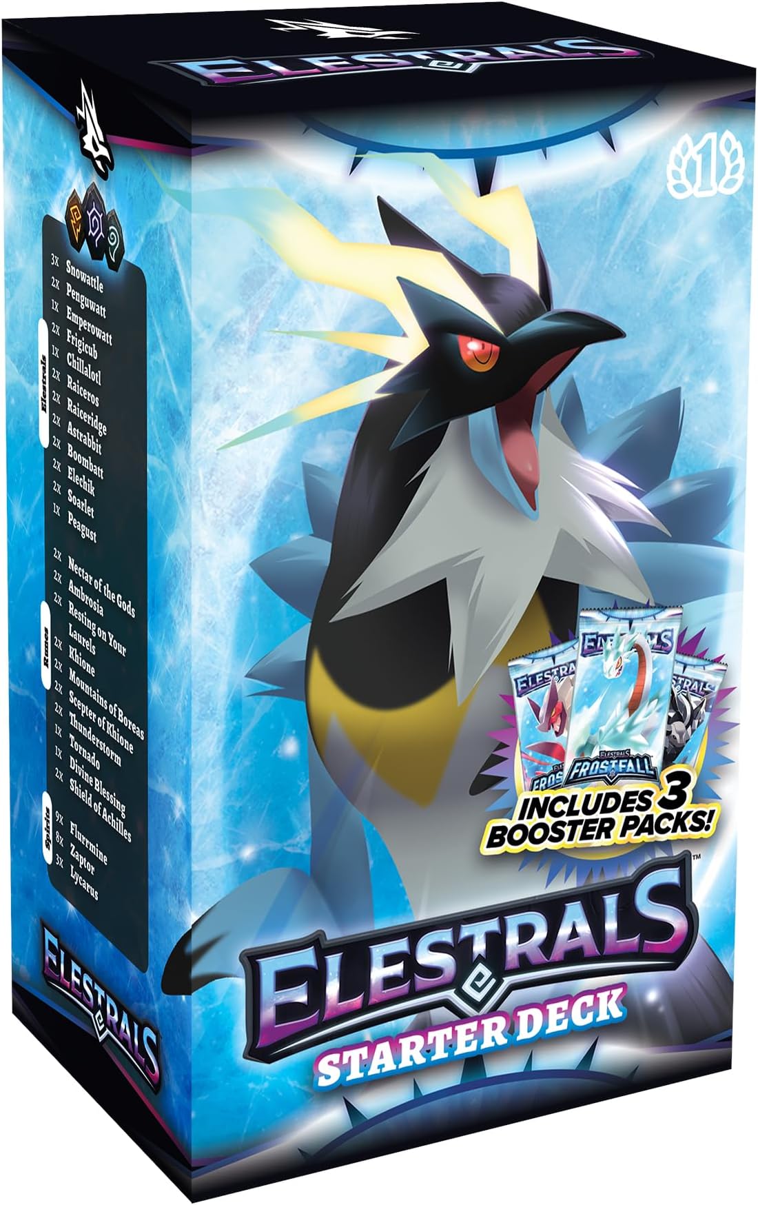 Elestrals TCG: Frostfall Emperowatt Starter Deck with 3 Booster Packs