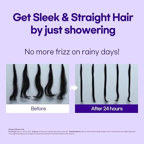 Miniatura 5 de Mise En Scene Perfect Serum Magic Straight Shampoo  Anti-Frizz, protector del calor, efecto alisador de cabello, champú coreano para control del