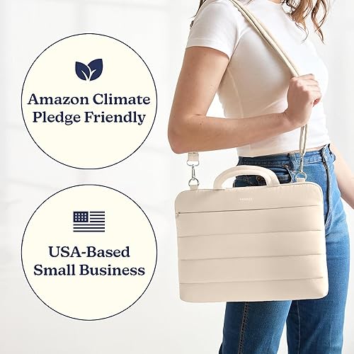 Miniatura 3 de Vandel Funda de transporte para laptop de 15 a 16 pulgadas con correa, bolsa de hombro con asa, bolsa de computadora portátil de 16 pulgadas para