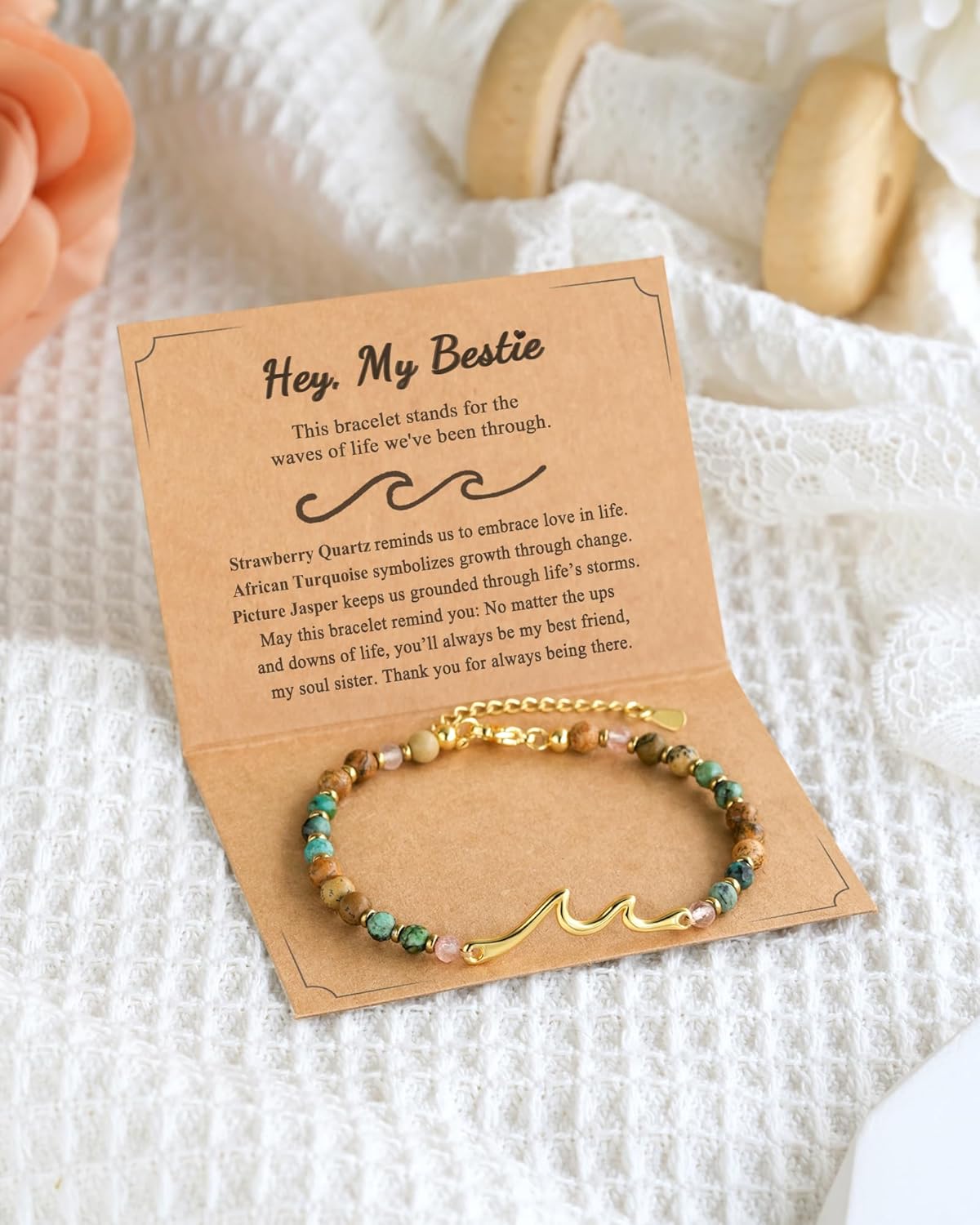 Tarsus Wave Bracelet, The Waves of Life We've been Through, Unique Gifts for Birthday, Valentine’s Day, Christmas, Meaningful Gifts for Friends Sister Daughter Niece... - Image 5