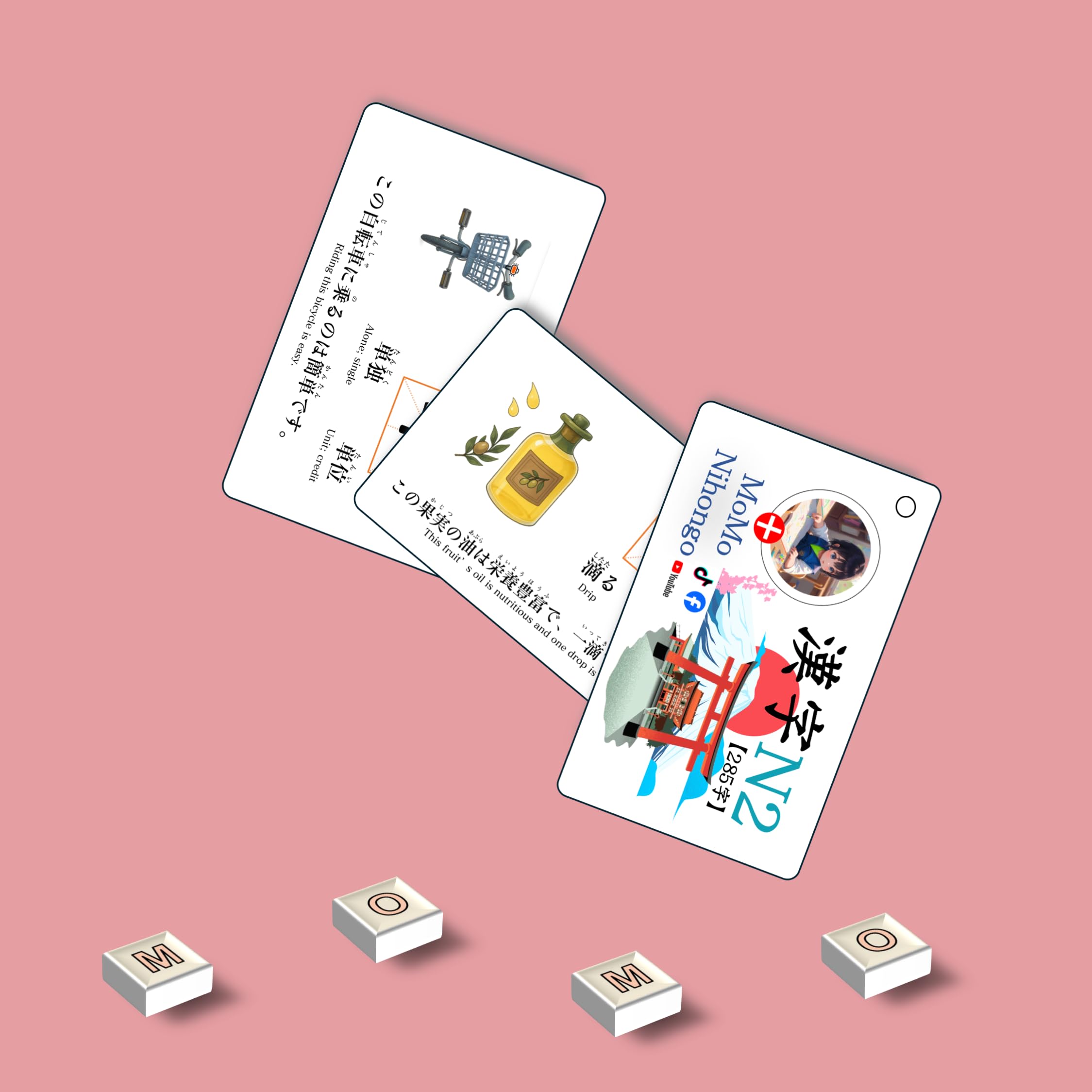 Amazon.com: MoMo Nihongo N2 - Learn Japanese Flash Cards - Kanji 