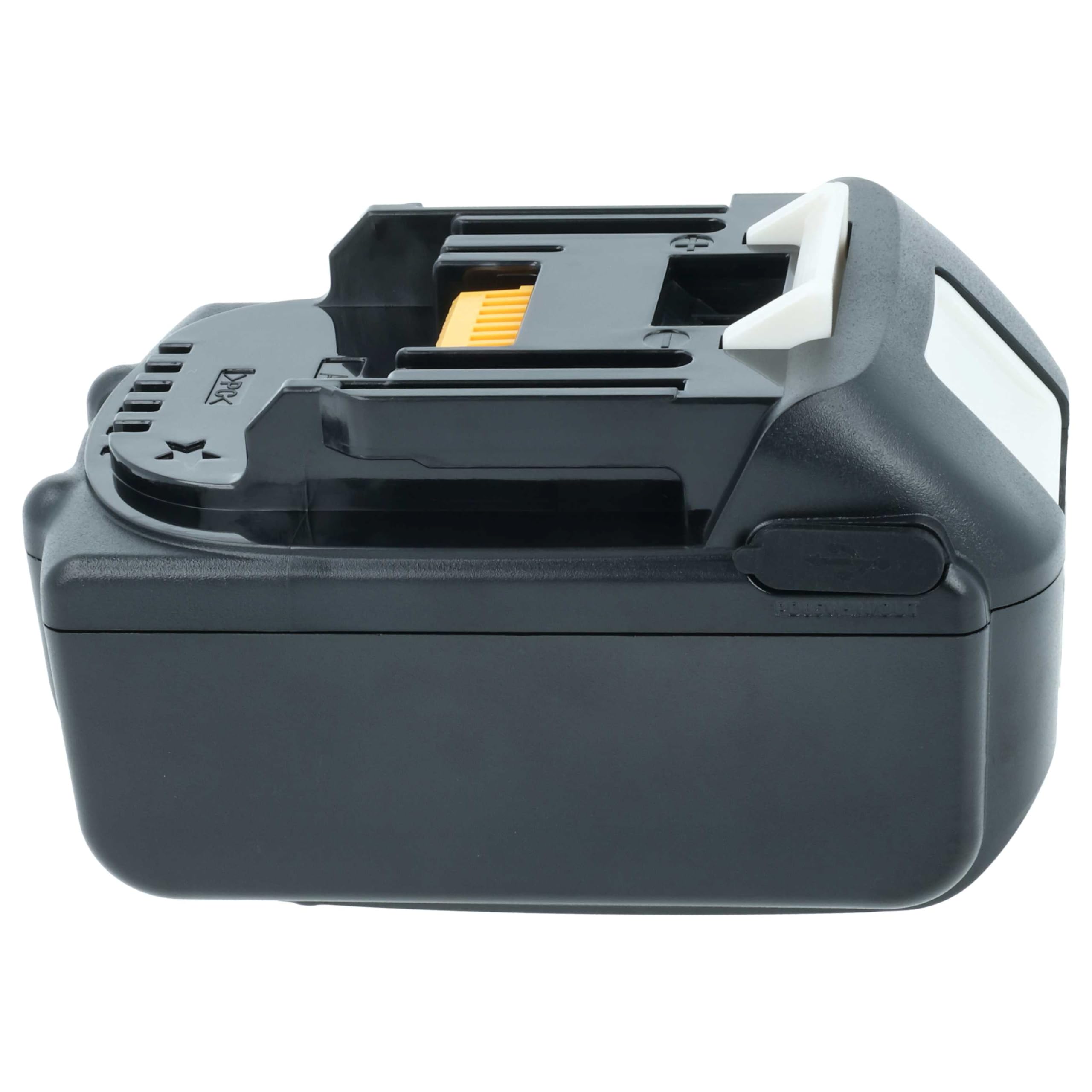 vhbw Akumulator zamienny do Makita BL1860B do narzędzi (6000 mAh, litowo-jonowy, 18 V), 1 x gniazdo USB-C