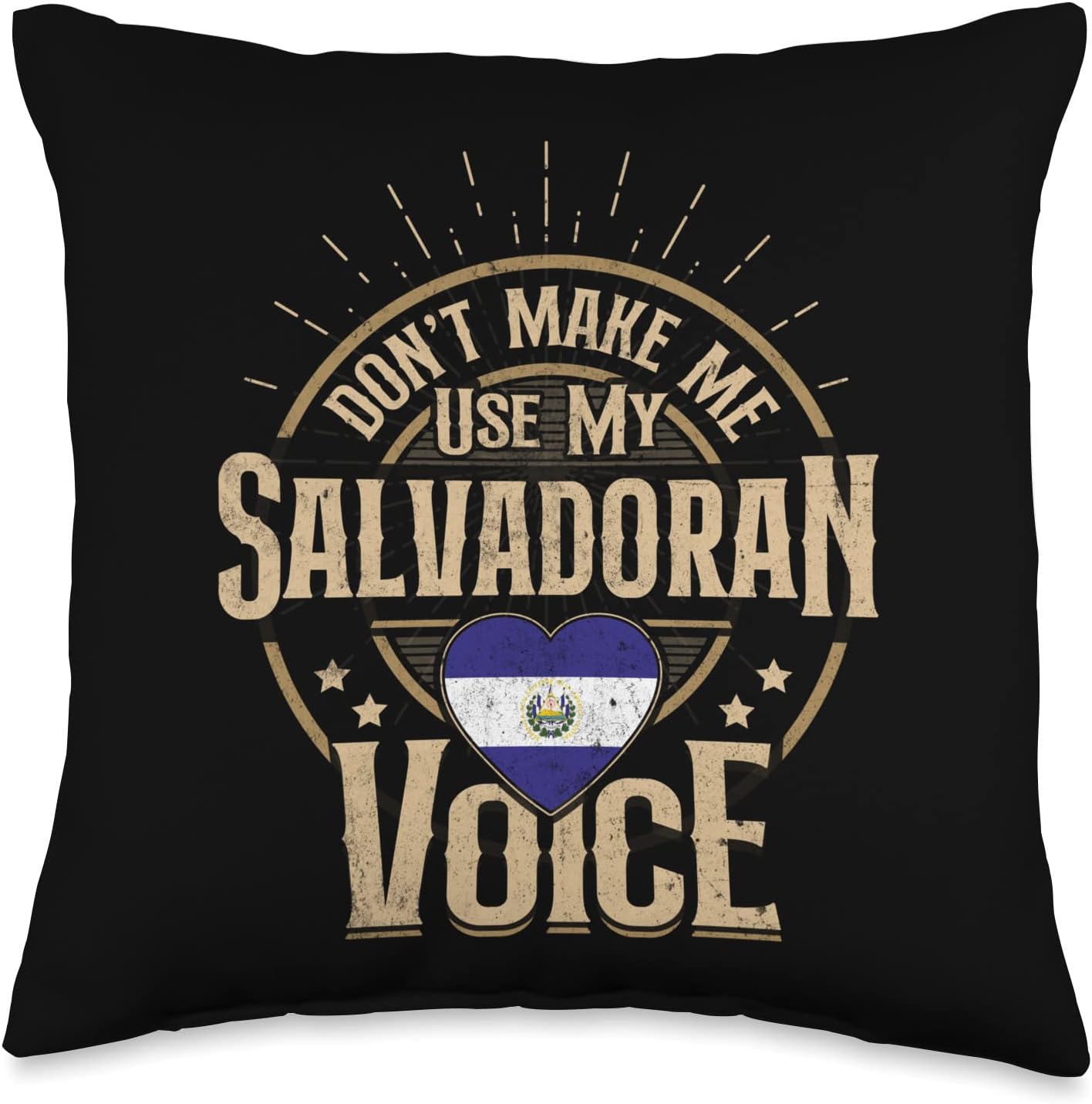 El Salvador Flag Souvenirs for Salvadorans Men & Women Throw Pillow