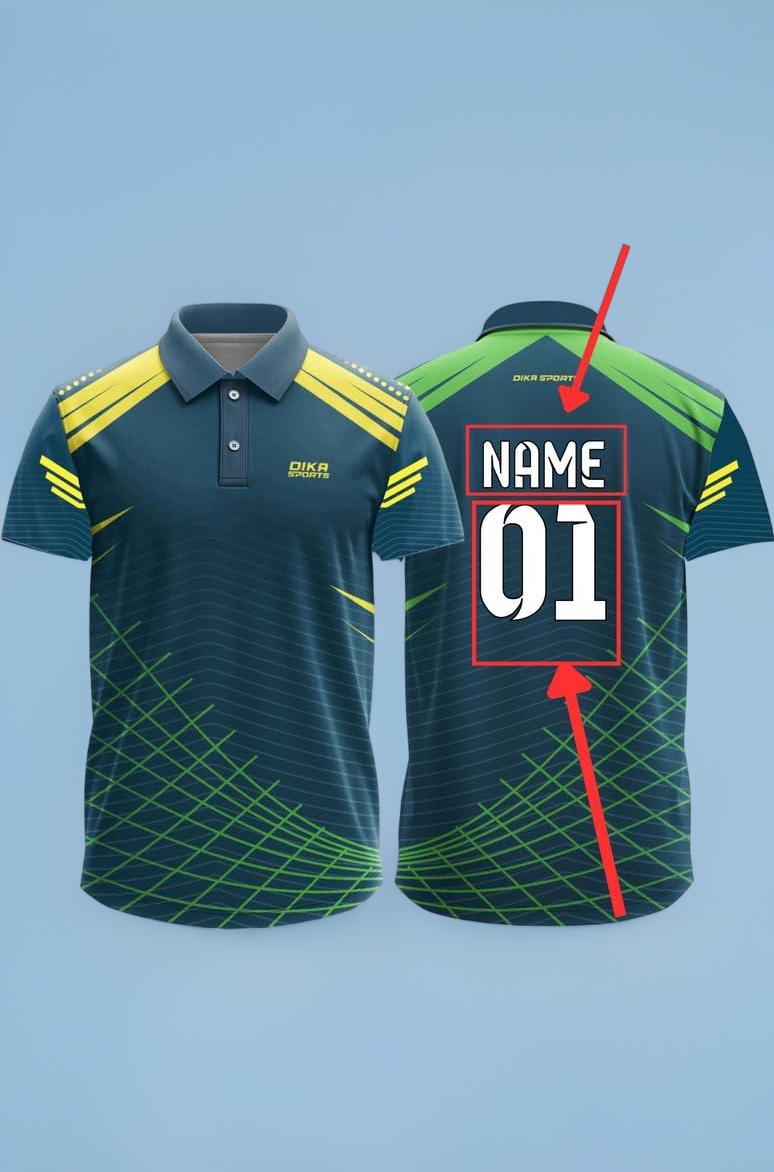 Dika Sports Custom Sports Cricket Jersey Customise t-Shirt for Men Personalised Name | 2 Year to 5XL