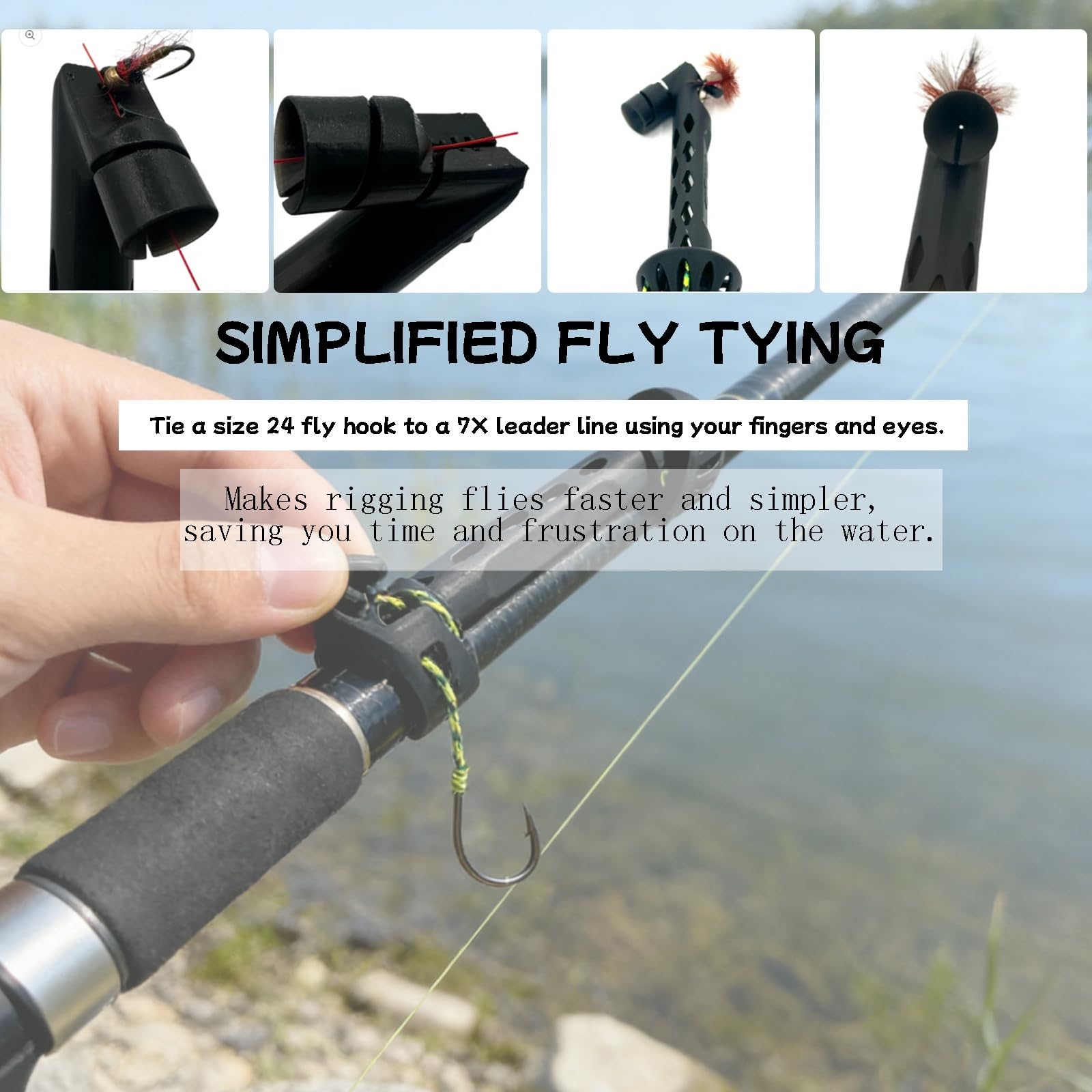 Fly Fishing Magnetic Fly Threader, Fishing Accessory to Easily Rig Small Flies & Tippet on Water, Make Fly Tying Simpler, Works with Most Hooks, tippets, and Fly Styles
