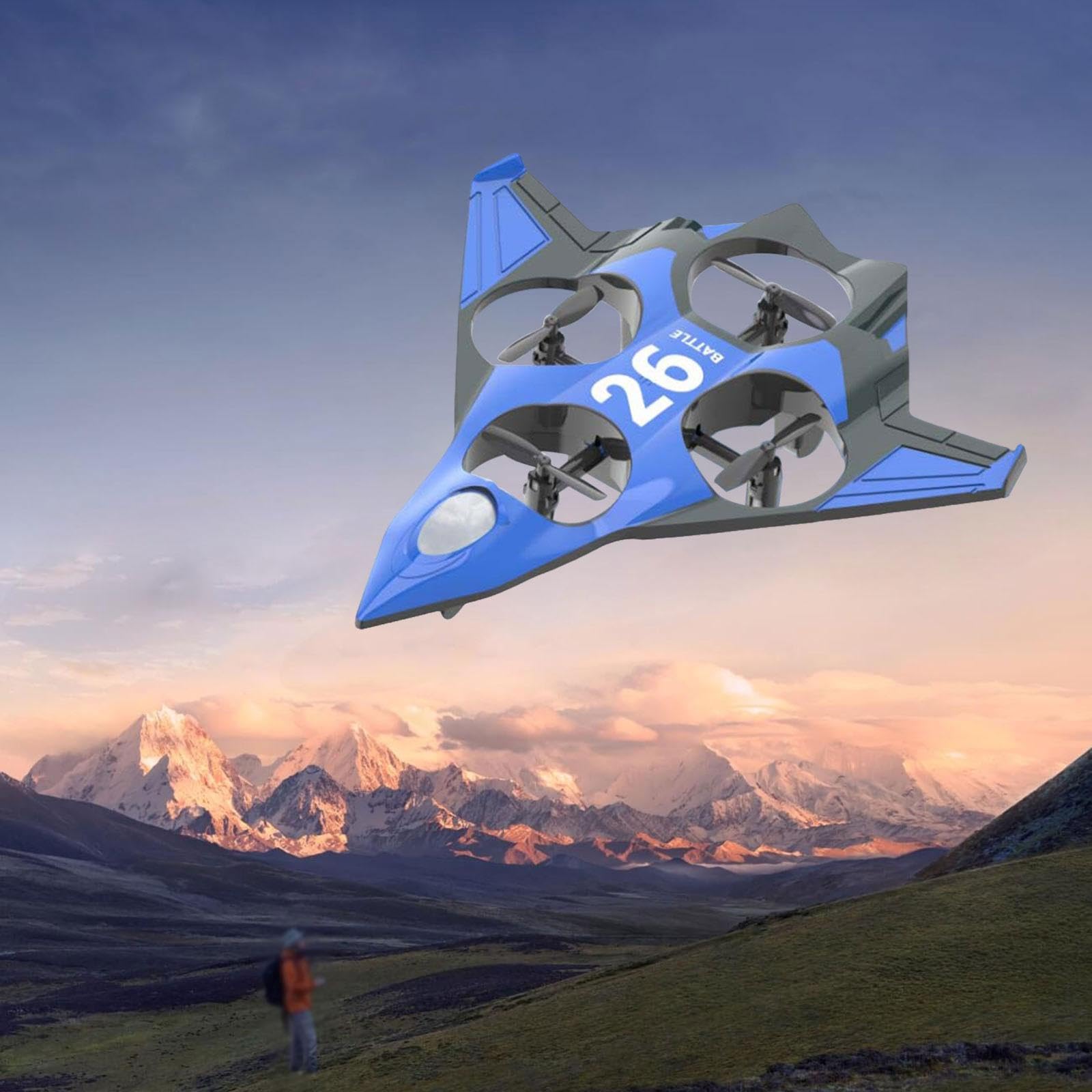 Avión Teledirigido (avión RC), Modelo Ligero con Rotación de 360°, Juguete para Exteriores, Planeador RC para Niños, Principiantes Y Adolescentes – G, 3 Baterías