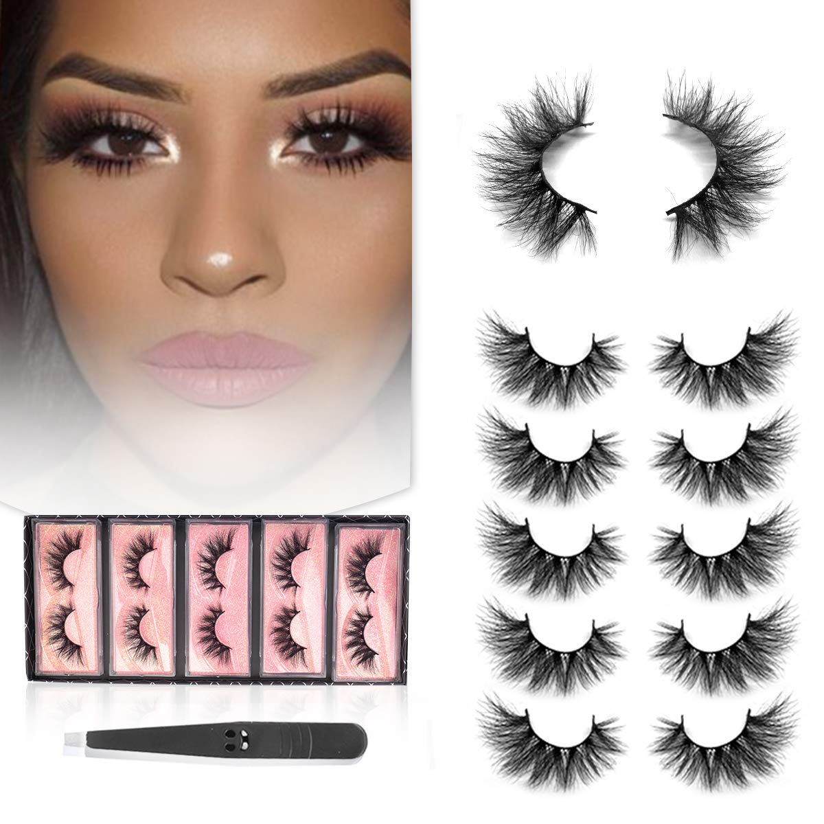 SWINGINGHAIR 3D Faux Lashes Pack?Dramatic False Eyelashes