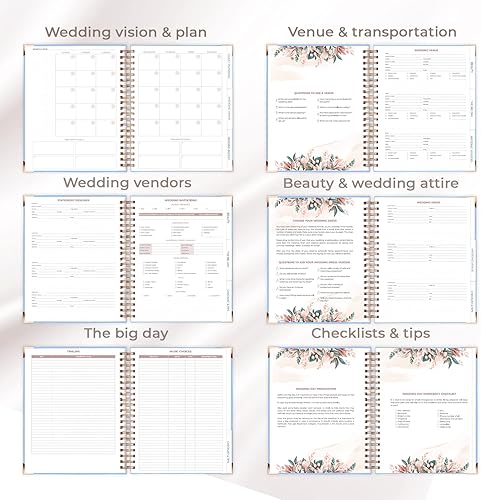 Miniatura 7 de Clever Fox Planificador de bodas - Libro de bodas y organizador para la novia - Carpeta de planificación de bodas con bolsillos, consejos y listas