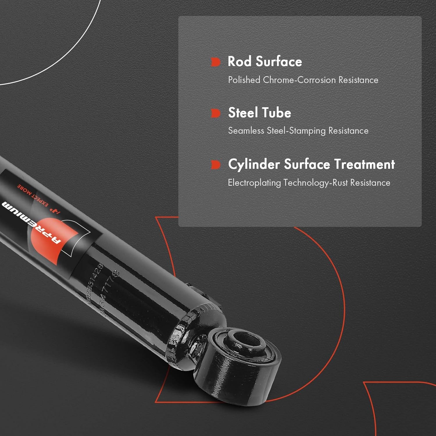 A-Premium Rear Pair (2) Shock Absorber Compatible with Kia Sedona 2015 2016 2017 2018, Driver and Passenger Side