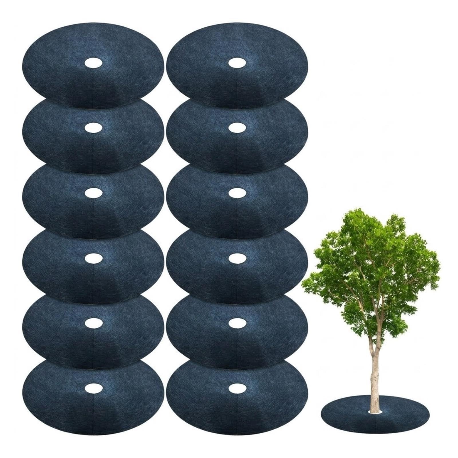 Lot de 10 tapis anti-mauvaises herbes non tissés