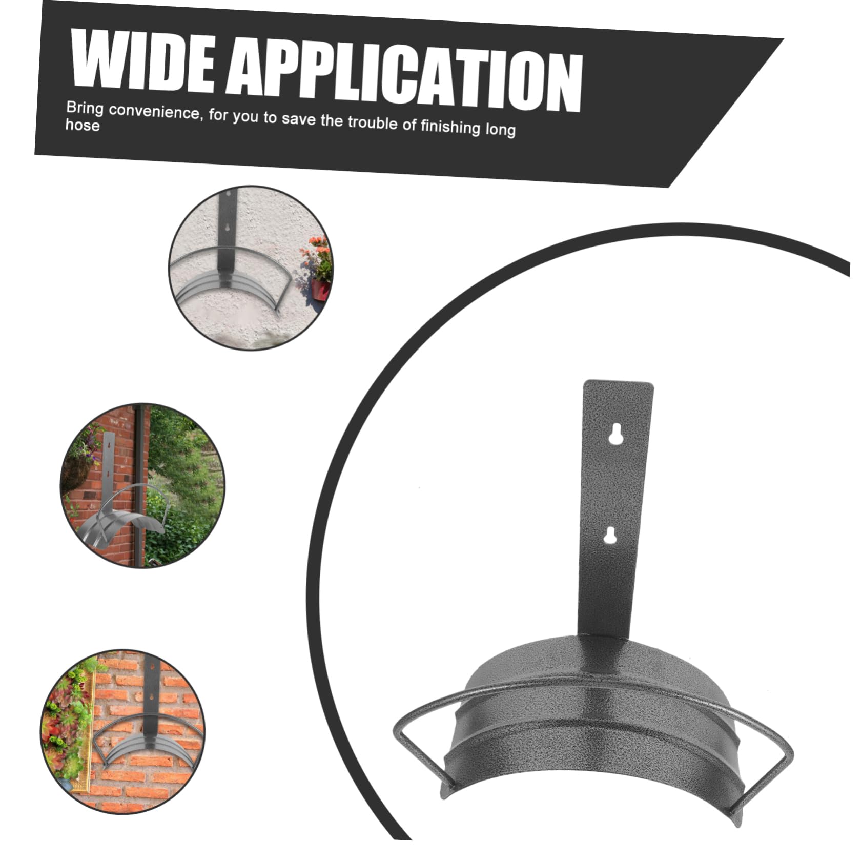 Colgador de Manguera Montado Pared de Hierro de Alta Resistencia