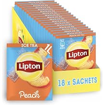Lipton Iced Tea Powder Set#34;Peach for 18 L Instant Ice Tea Drink Powder for Mixing 18 x Sachets Make Iced Tea Yourself