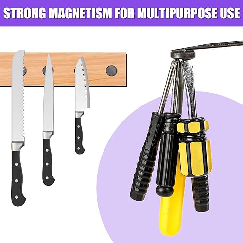 Miniatura 27 de TRYMAG Imanes de disco de cerámica para manualidades, 60 piezas de pequeñas manualidades redondas con respaldo adhesivo, círculo plano, ferrita