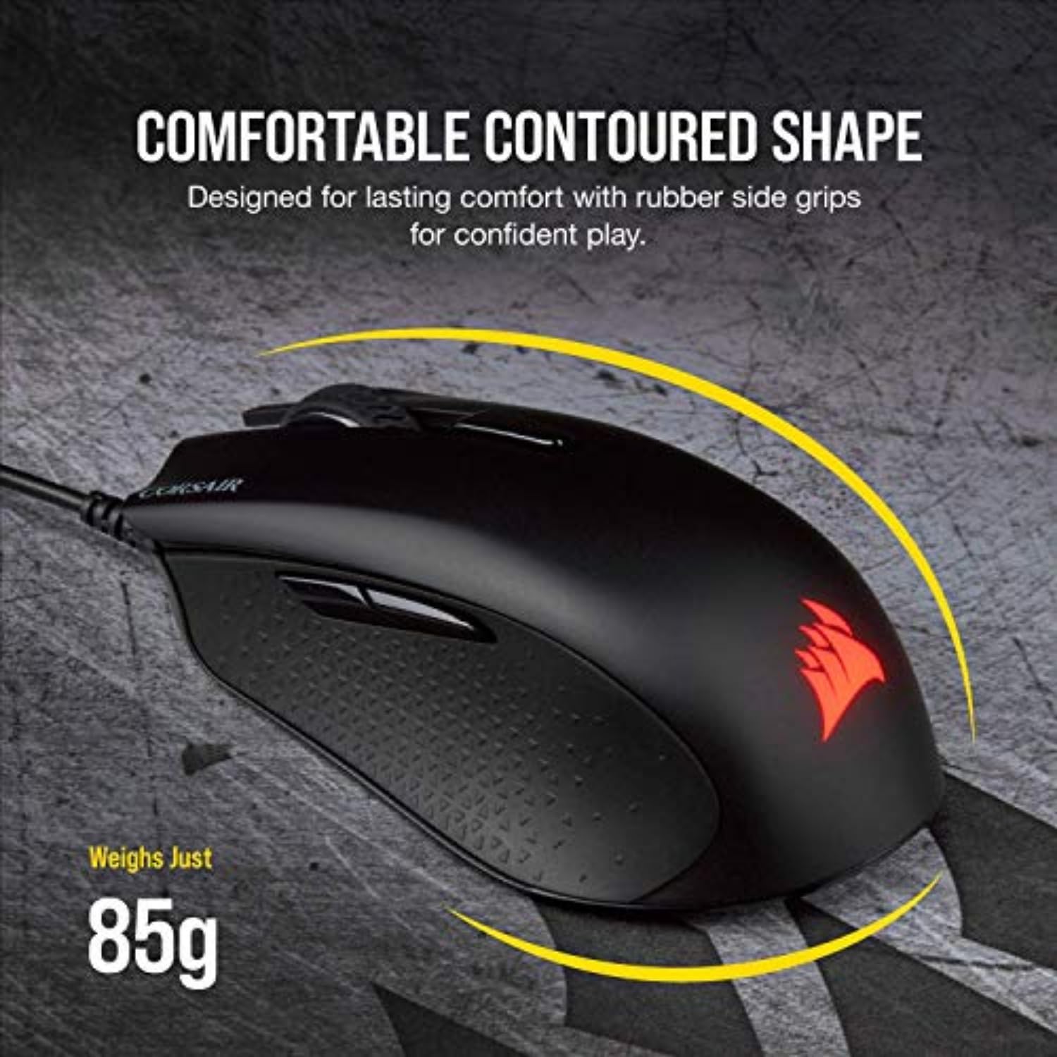 CORSAIR Harpoon PRO RGB Wired Lightweight FPS/MOBA Gaming Mouse – 12,000 DPI – 6 Programmable Buttons – iCUE Compatible – PC, Mac, PS5, PS4, Xbox – Black - Image 3
