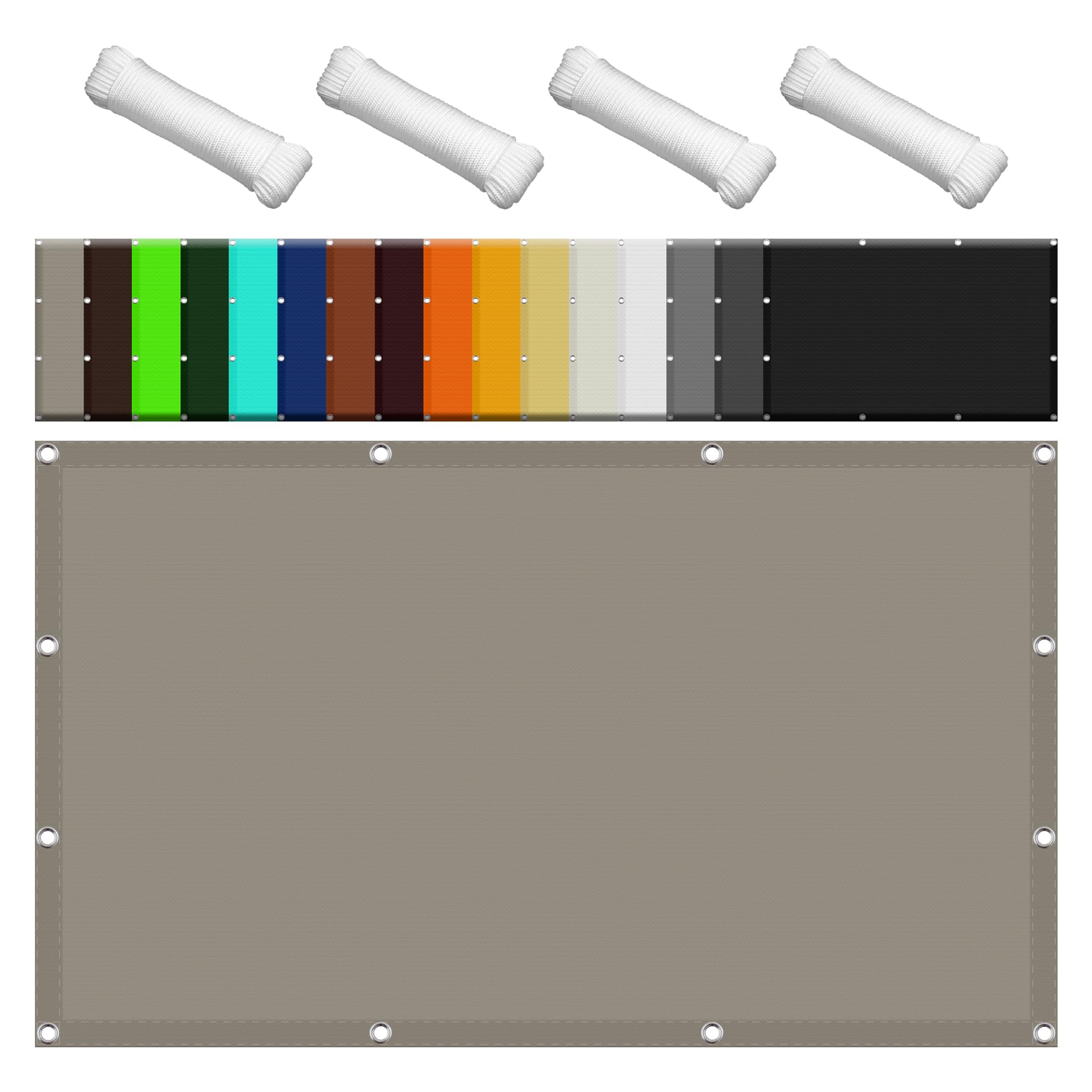 Voile d'ombrage 150x350 contre la surchauffe des plantes sous la pergola
