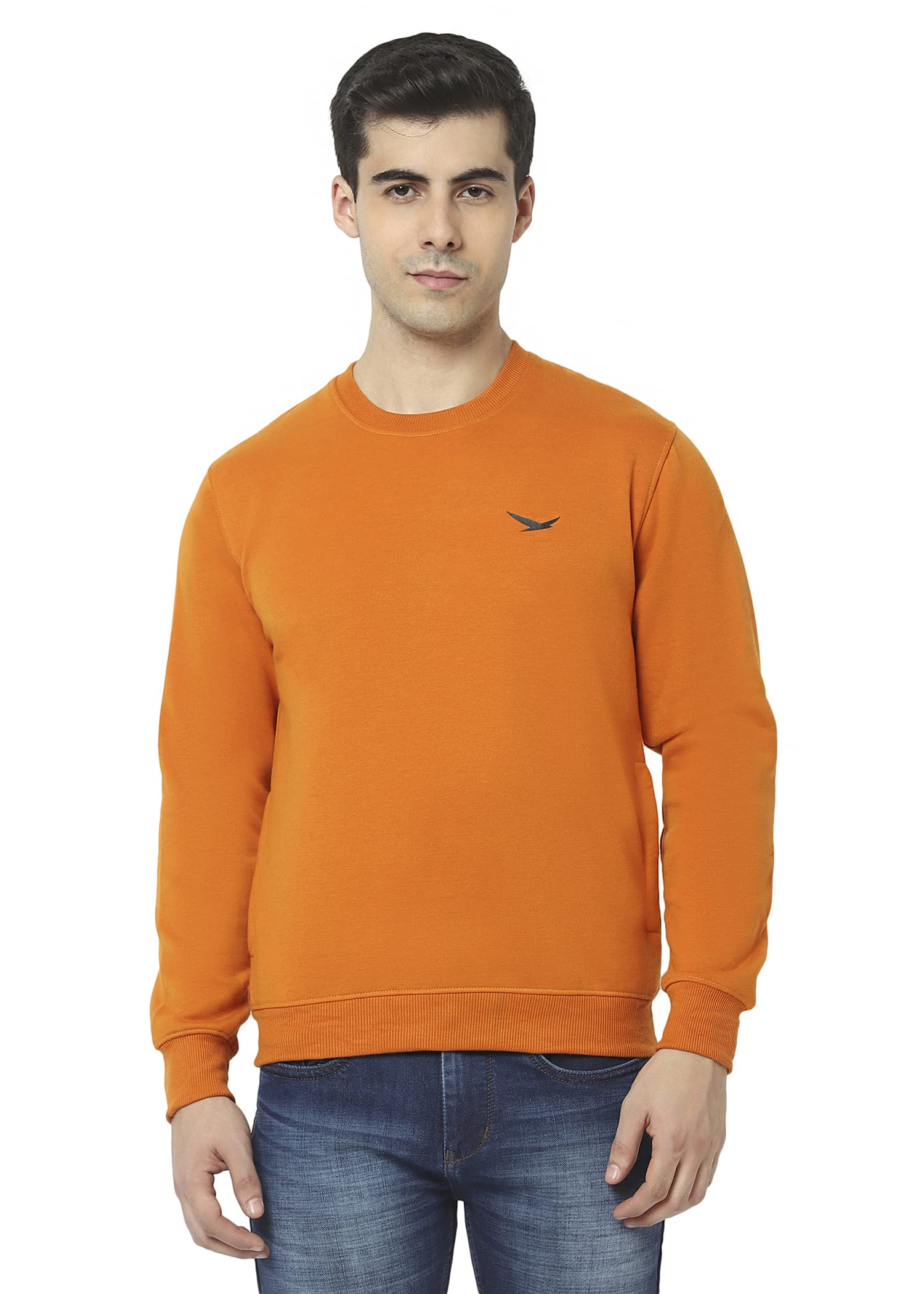 hiflyers Men's Cotton Blend Casual Crew Neck Sweatshirt-picture-42