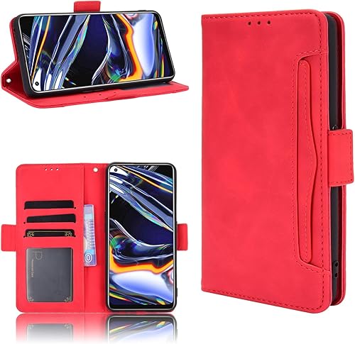 Miniatura 6 de Funda para Oppo Realme 7 Pro Funda para Oppo Realme 7 Pro RMX2170 Funda de piel sintética con tapa y tapa para Oppo Realme 7 Pro RMX2170, color negro