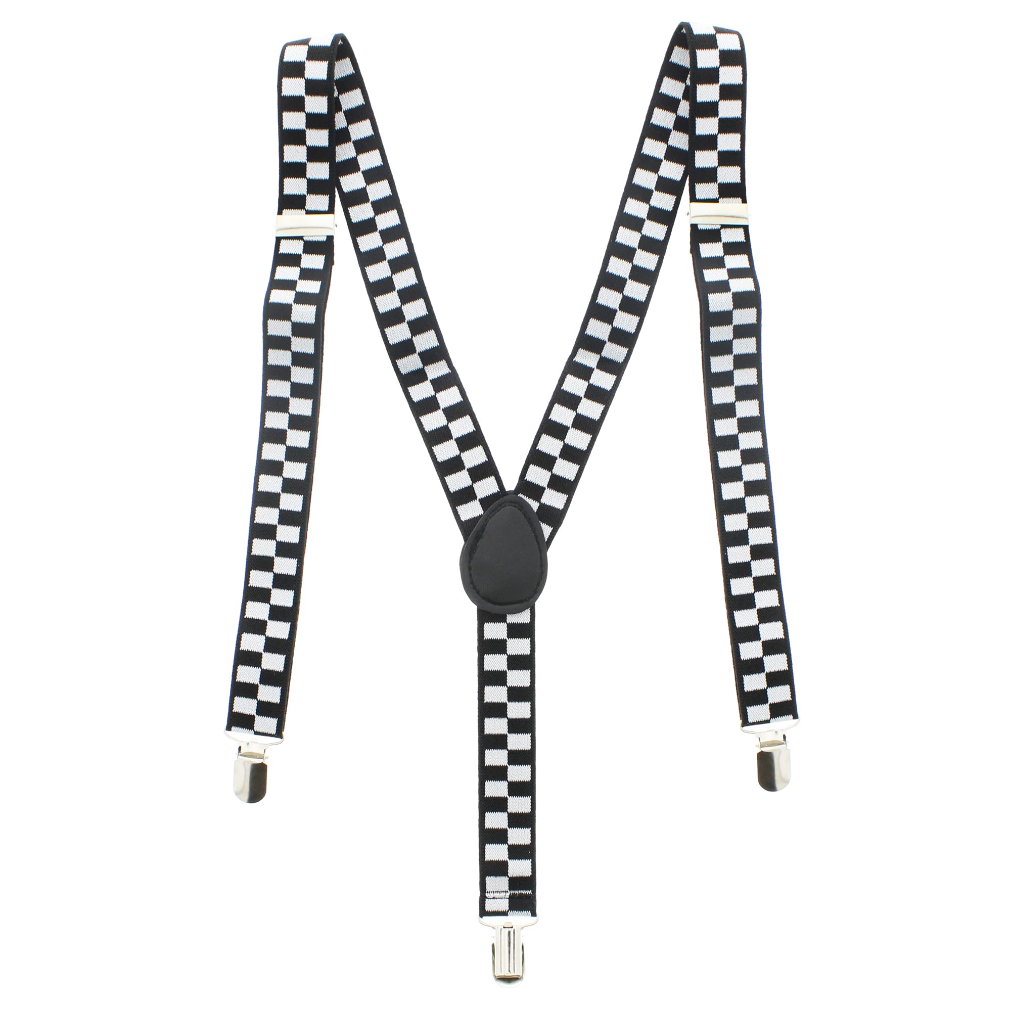Zac's Alter Ego Men/Ladies Adjustable 25mm Width Checkered Braces/Suspenders