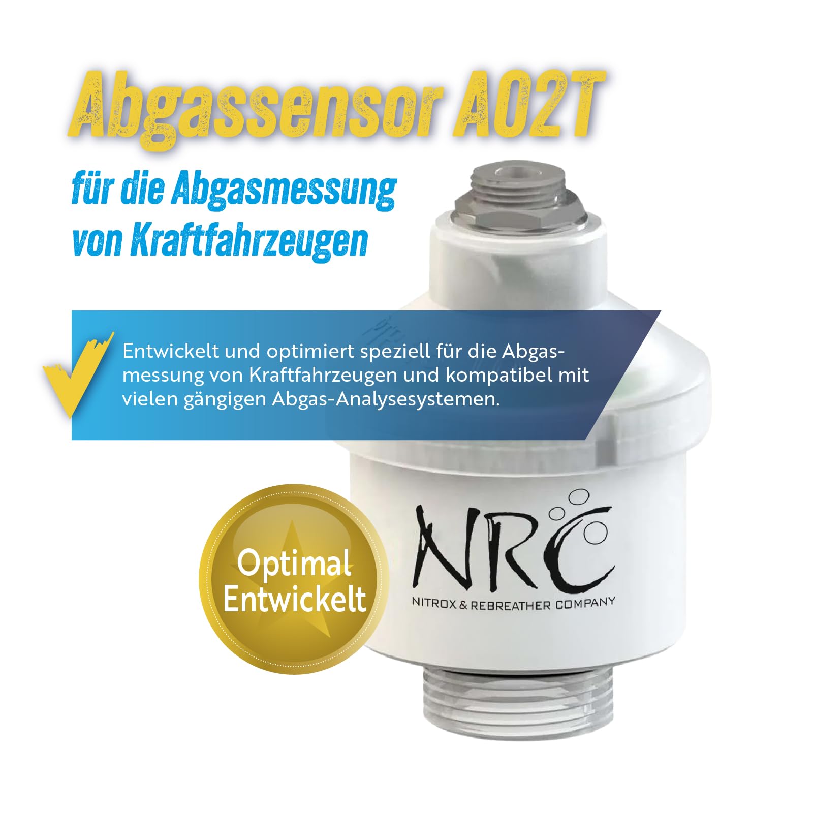 A-02BT Sauerstoffsensor für Abgasgeräte Abgastester AU Geräte