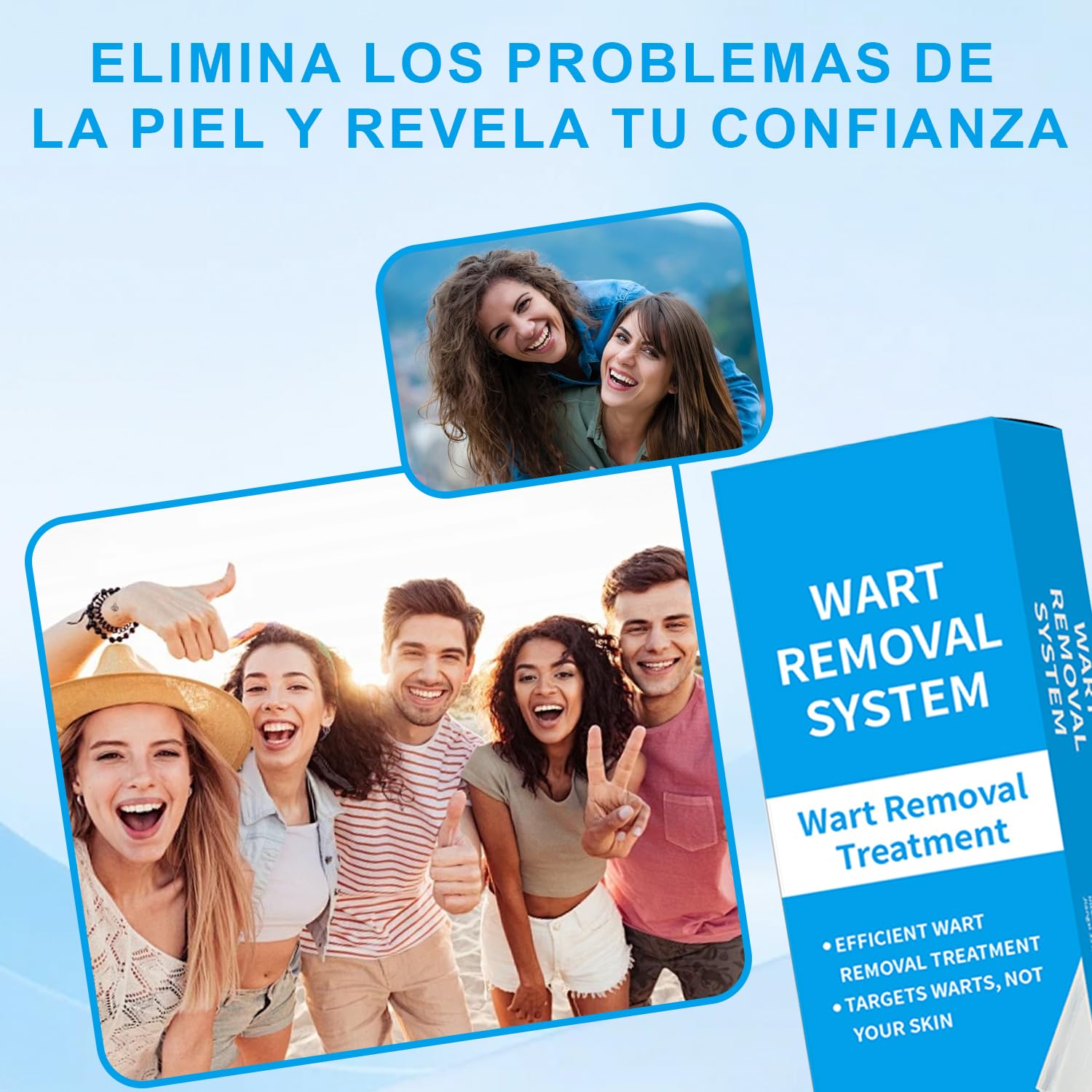 Removedor de verrugas de acción rápida para rostro y cuerpo - Lápiz con ácido salicílico y pincel de precisión | Fórmula suave para eliminar verrugas, tamaño viaje (2.5ml)