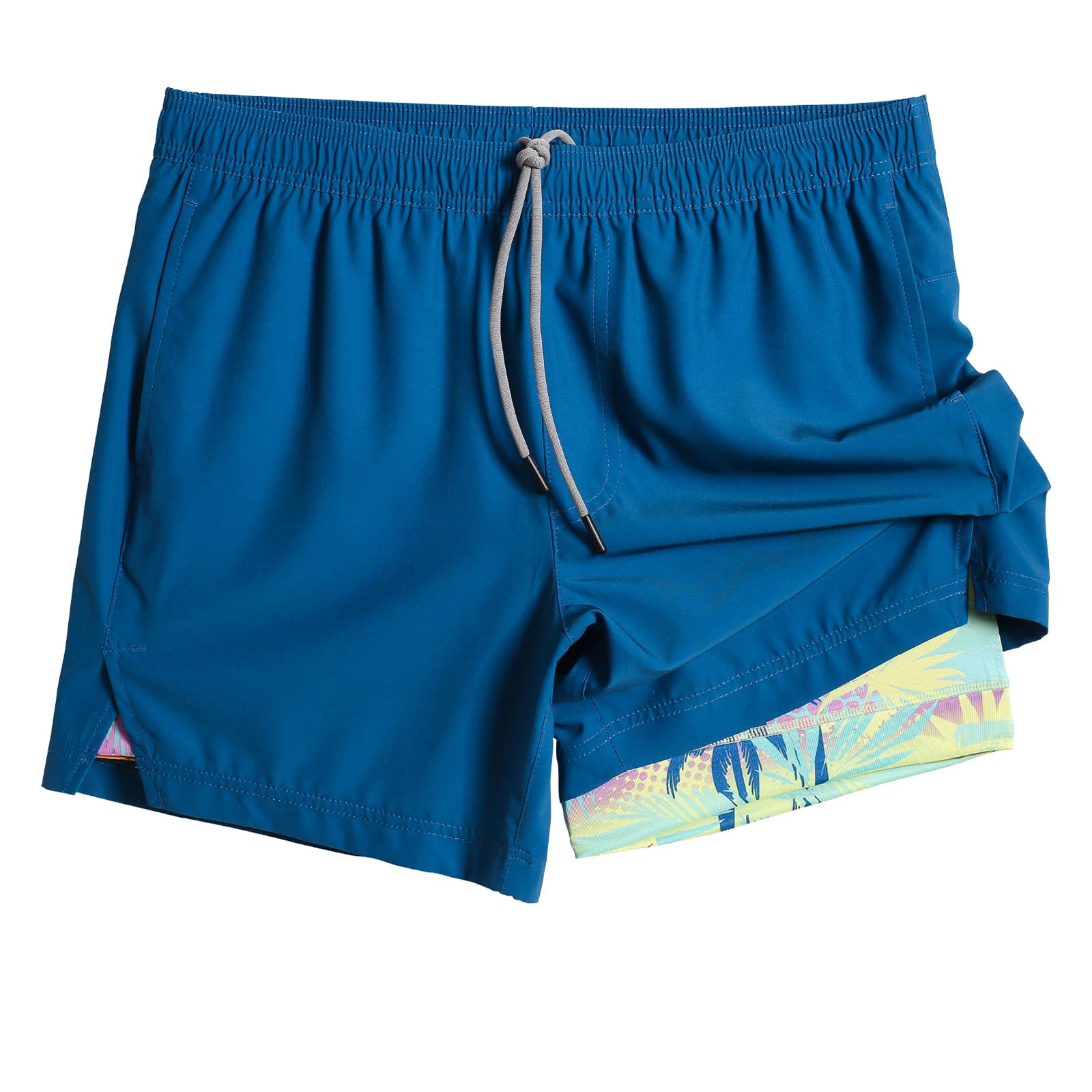 maamgic Mens 5" Gym Running Shorts for Men 2 in 1 Quick Dry Workout Athletic Shorts