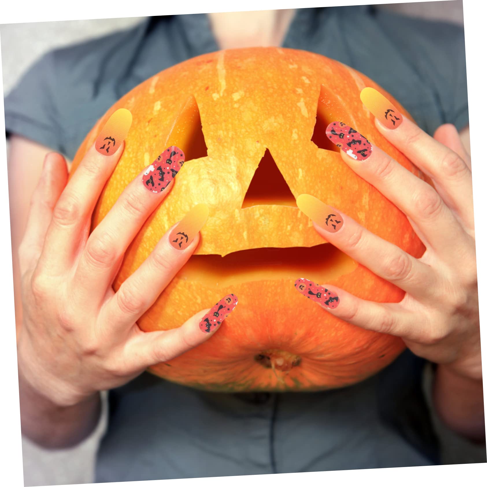 Ipetboom 50fogli Adesivi Per Unghie Halloween Stickers e Decorazioni Autoadesive Per Nail Art Facili Applicare Per Halloween e Manicure Festive