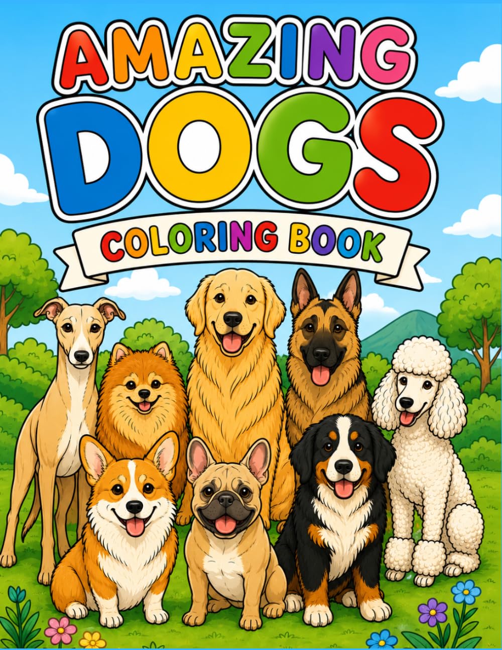 Amazing Dogs Coloring Book