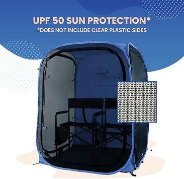 Under the Weather WeatherPod Tank MyPodTM Mesh 1-2 Person Pop-Up Screen Tent Pod - The Original Shark Tank - Keeps Out Bugs, Mosquitos with UPF 50 Sun Protection