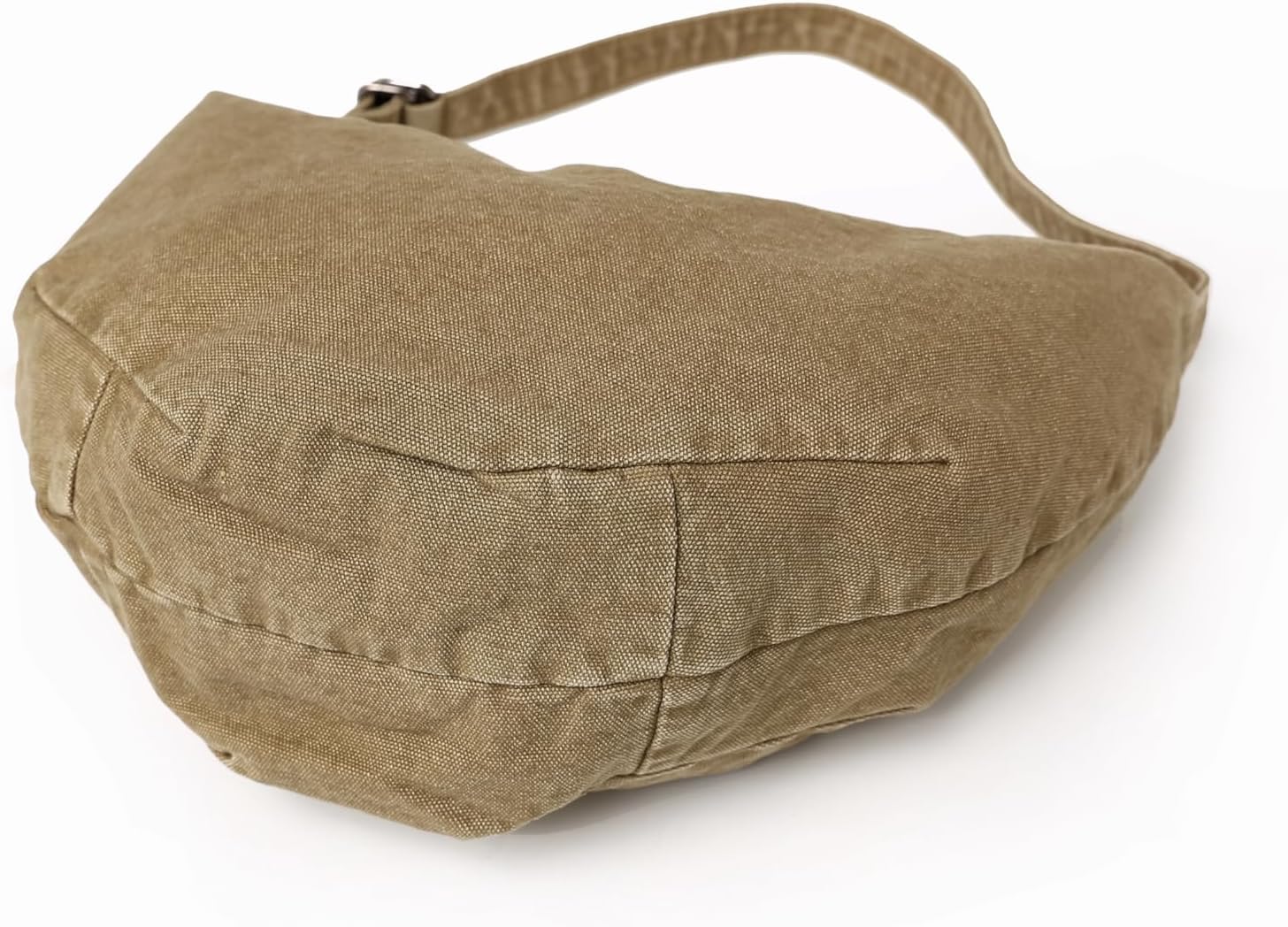 Jeelow Small Washed Canvas Crescent Crossbody Sling Bag – Lightweight Shoulder Purse for Women, Daily Errands and Travel