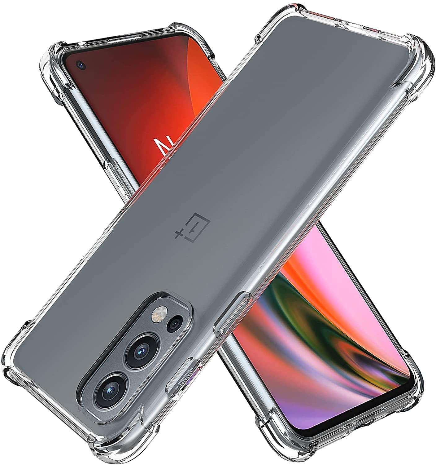 AWH Case for OnePlus Nord 2 5G Case Cover Back Air Cushion Soft Silicone Shockproof Protective Bumper Shell Corner for OnePlus Nord 2 5G by AWH.